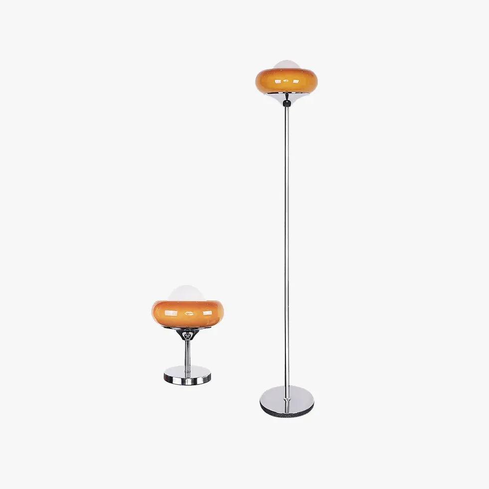 Elegant Vertical Slender Circular Glass Floor Lamp - Modern Lighting for Living Room, Bedroom & Office Decor