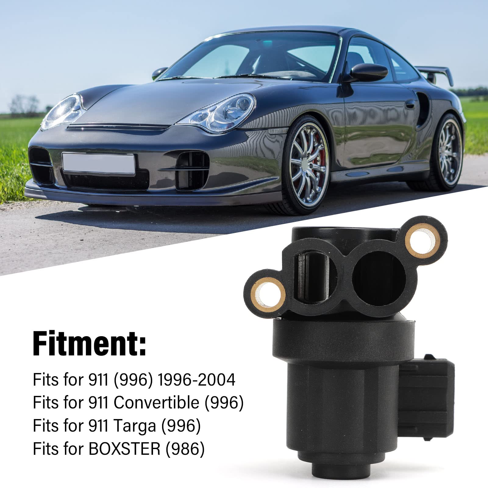 Throttle Body Idle Control Valve & Idle Air Control Valve 99660616001 0280140572 - Compatible with Porsche 911 Convertible & Targa - Improve Engine Performance & Smooth Idling for Daily Driving & Highway Cruising