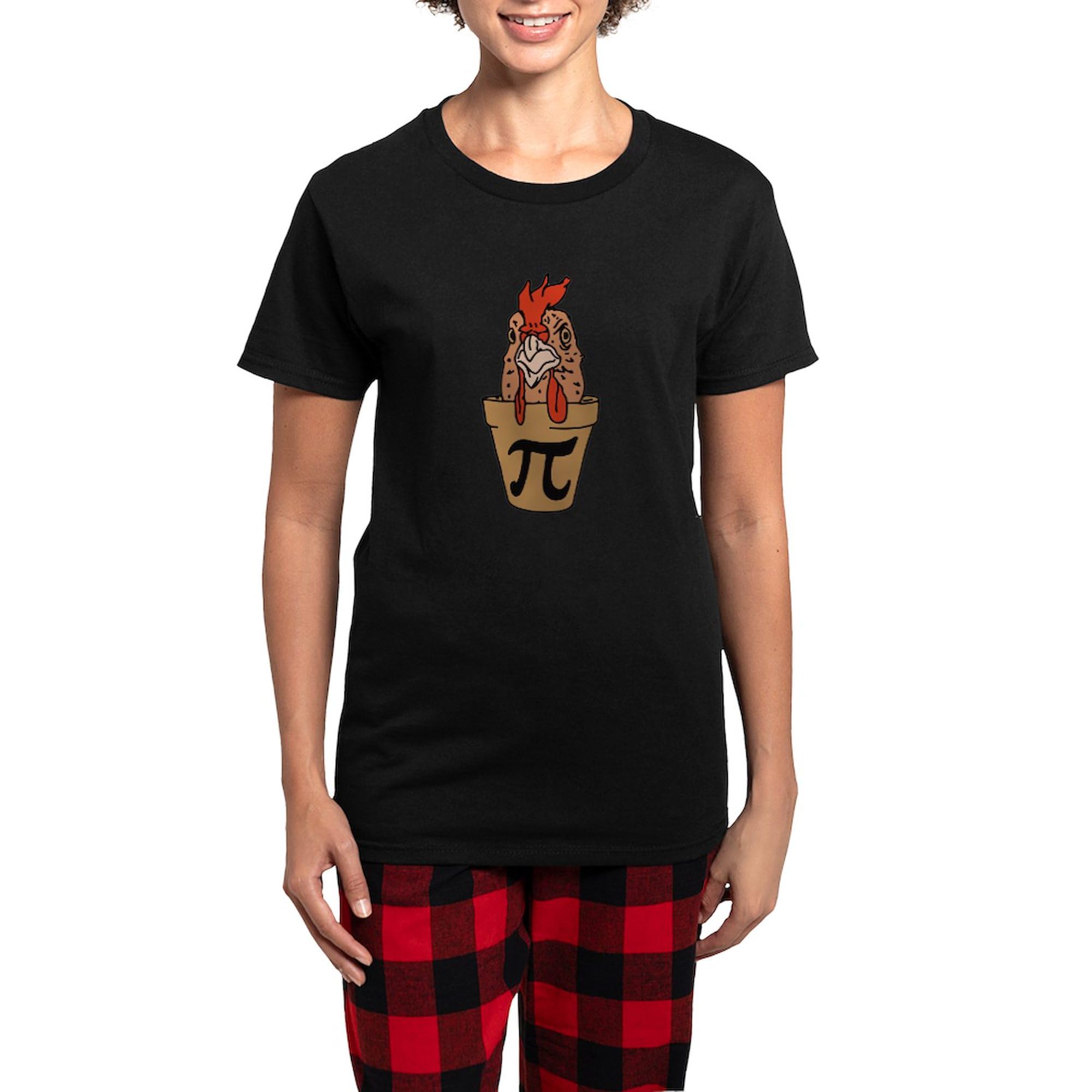 Chicken Pot Pi Women's Dark Pajamas - Funny Novelty Sleepwear PJ Set for Women | Perfect for Sleepovers, Loungewear & Gift Giving