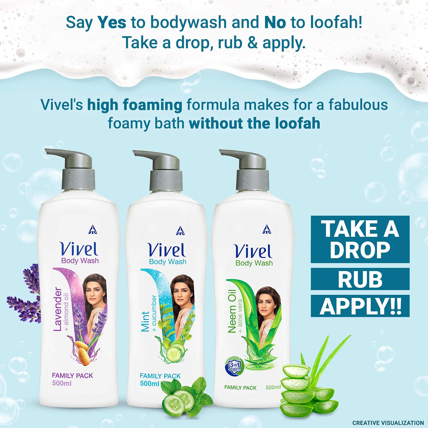 VIVEL Moisturizing Body Wash with Glycerin & Honey - Hydrating Shower Gel for Glowing Skin - 500ml Pump Bottle - Lavender & Almond Oil Shower Cream - Perfect for Dry Skin Care & Daily Relaxation