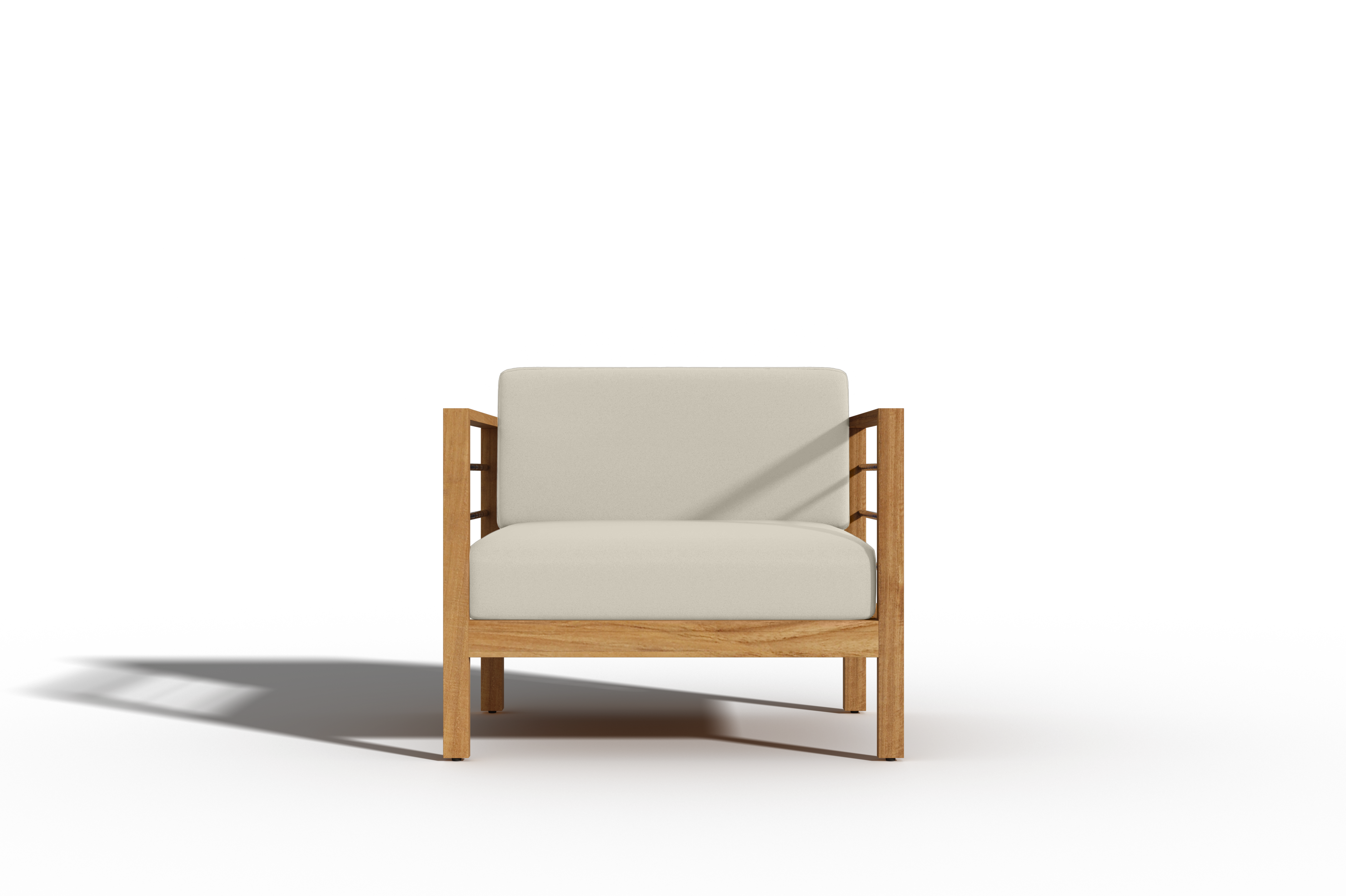 Premium 4-Piece Teak Outdoor Patio Deep Seating Set with Sunbrella Cushions - Waterproof & UV Resistant - Perfect for Backyard, Garden, Poolside & Patio Relaxation