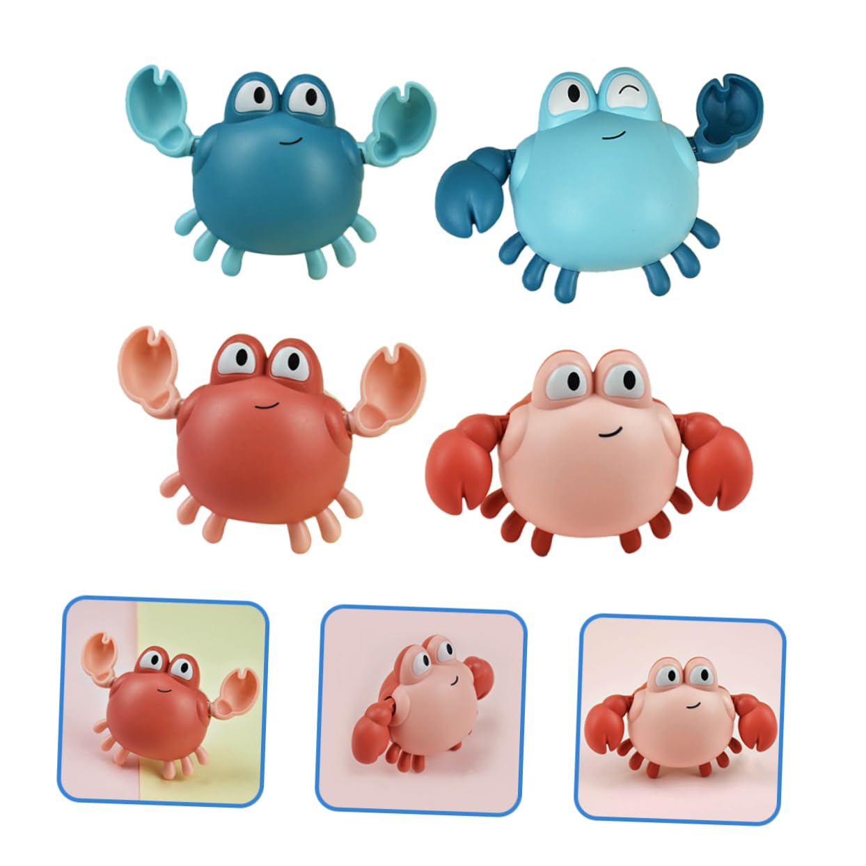 UPKOCH 4 Pack Wind Up Swimming Bath Toys - Cute Floating Animal Bath Toys for Kids, Waterproof Bathtub Toys for Toddlers & Babies - Fun Bath Time & Pool Playtime Accessories