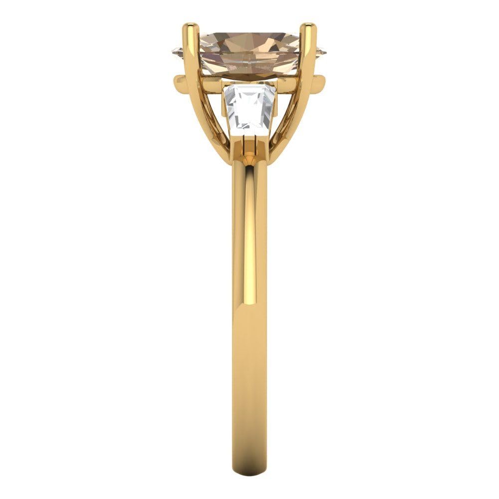 2.5ct Oval Moissanite Engagement Ring in 14k Gold for Bridal & Anniversary