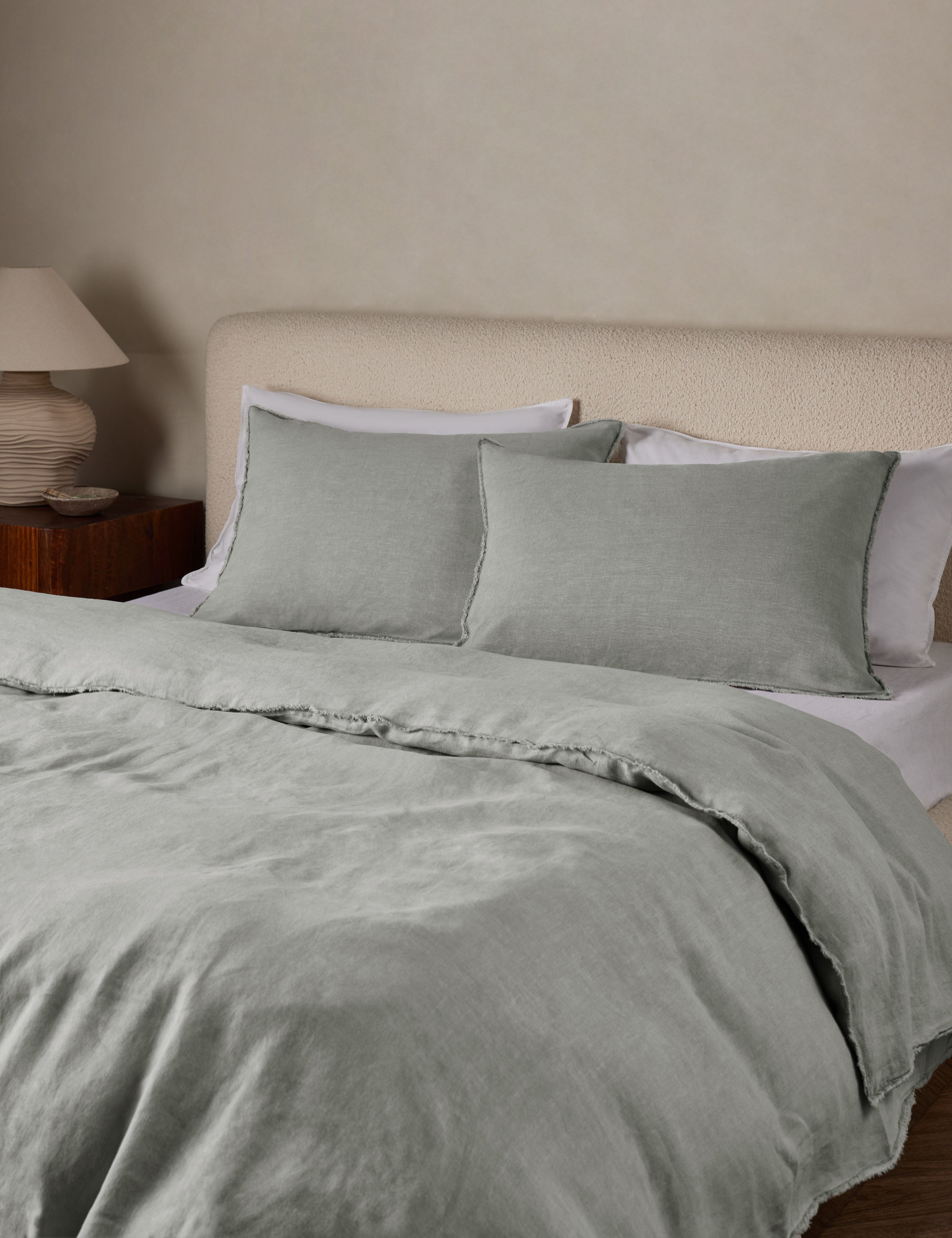 Pom Pom at Home Blair Stonewashed Linen Sham - Soft & Breathable Pillow Cover for Bedroom Decor | Perfect for Coastal, Farmhouse & Boho Style Homes