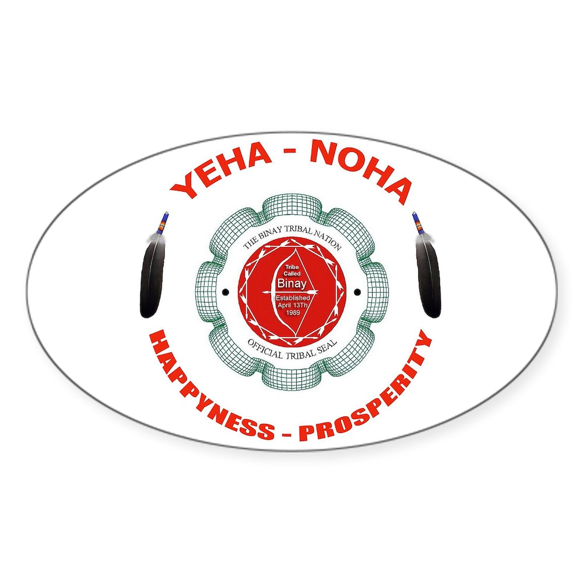 Yeha Noha Oval Car Bumper Sticker - Decal for Cars & Windows