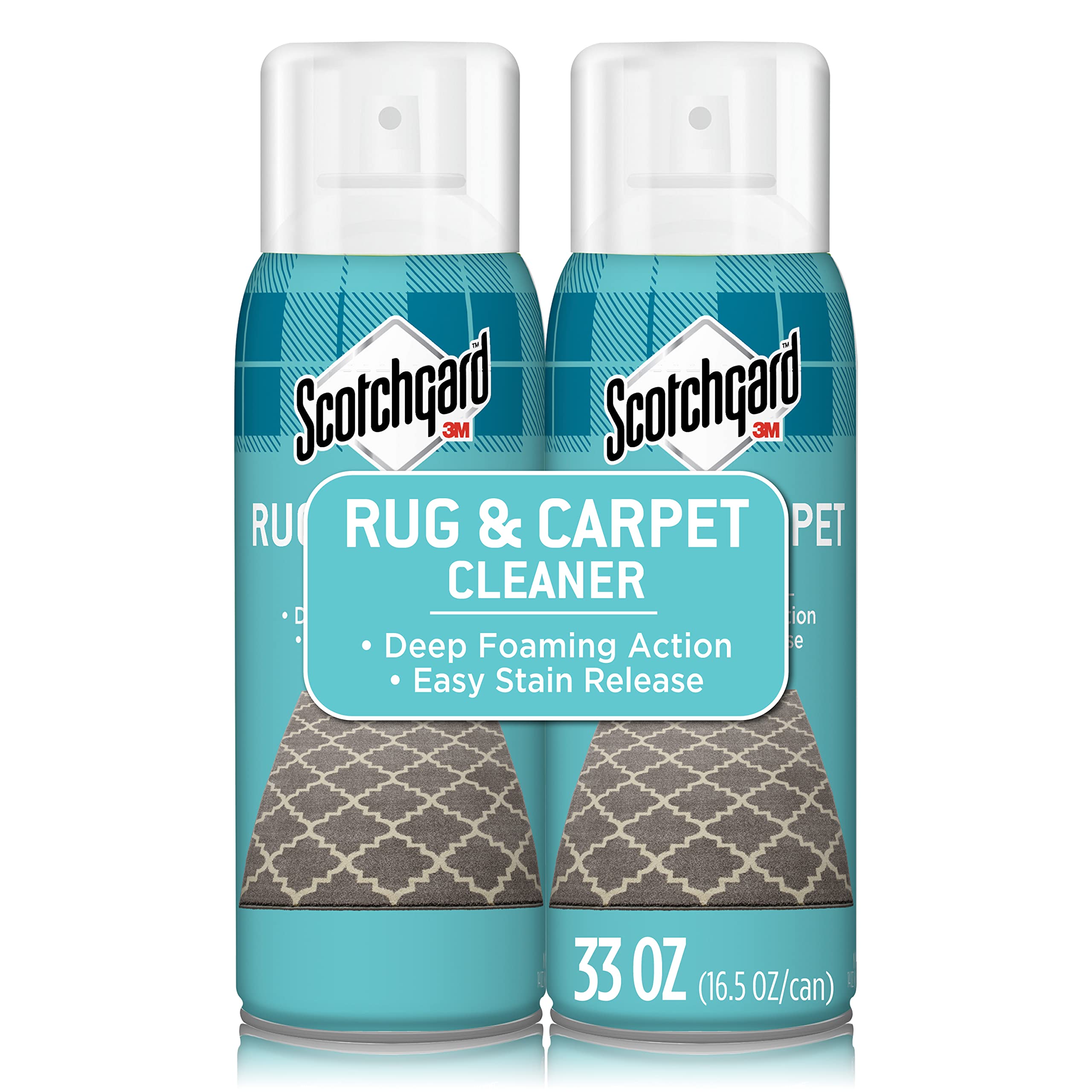 Scotchgard Rug & Carpet Cleaner Spray - 2 Pack (16.5 oz Each) | Fabric Stain Protector & Easy Cleanup Solution | Ideal for Pets, Kids & High-Traffic Areas