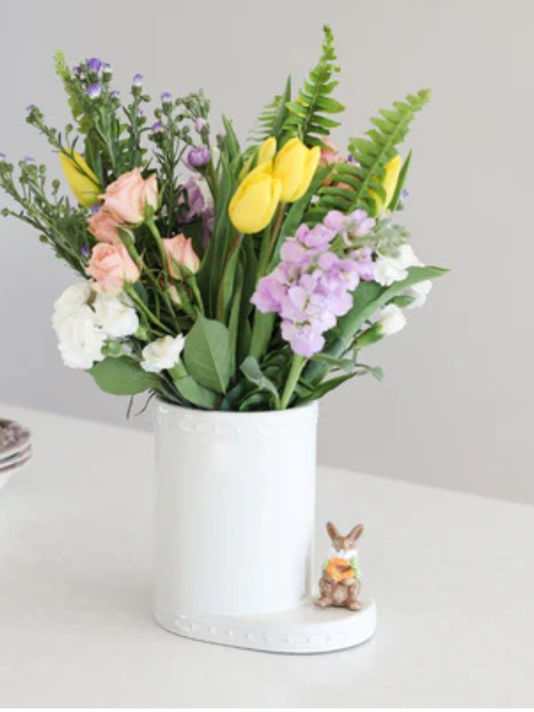 Nora Fleming Funny Bunny Mini Figurine - Cute Easter Decor, Spring Table Centerpiece, Bunny Collectible for Home & Office Decorations - Perfect for Easter Celebrations, Spring Parties & Gift Giving