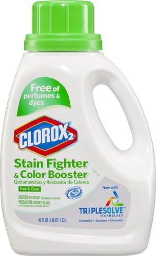 Clorox 2 Free & Clear Liquid Laundry Detergent Concentrate, 45.4 fl oz (Pack of 6) - Hypoallergenic, Color-Safe Bleach Alternative for Sensitive Skin - Perfect for Families, Babies & Allergy Sufferers