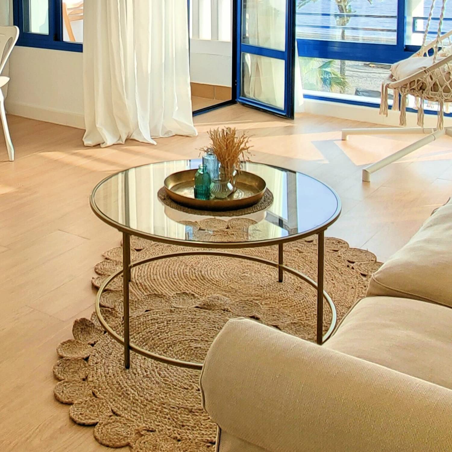38 Inch Round 1/4 Inch Thick Tempered Glass Table Top - Clear, Flat Polish Edge - Durable & Safe for Dining Tables, Coffee Tables, and Countertops - Fab Glass and Mirror