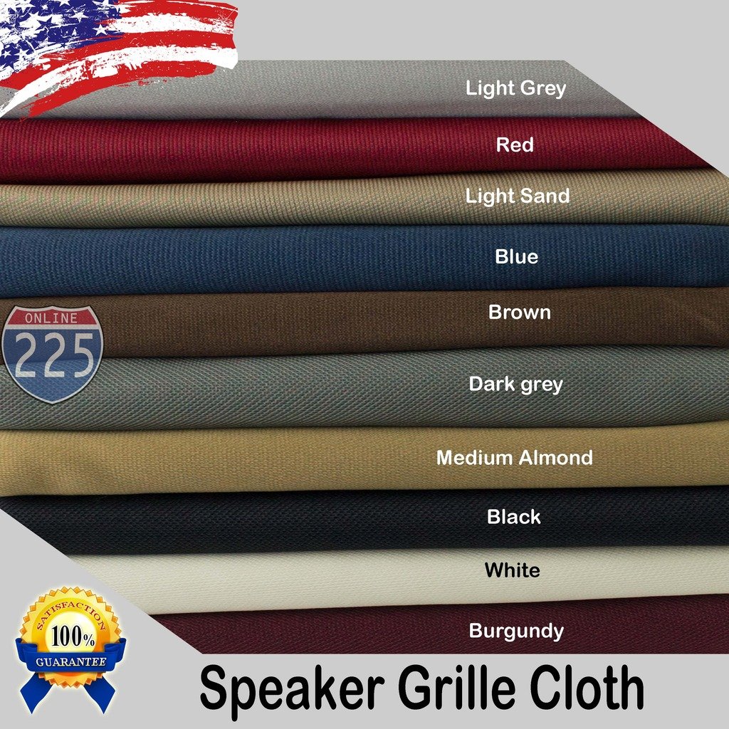 Premium Red Stereo Speaker Grill Cloth Fabric - 36