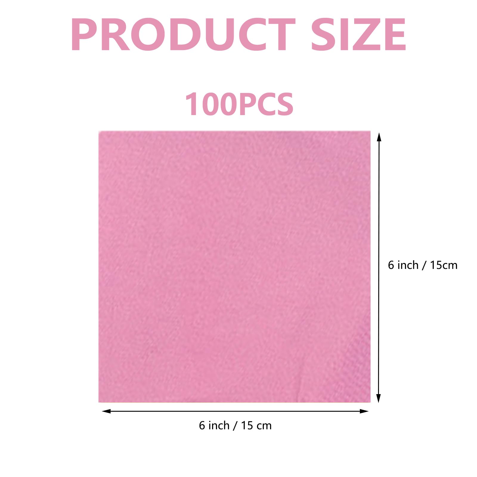 100PCS Pink Foil Candy Wrappers - 4x4 Inch DIY Chocolate Bar Wrappers for Homemade Candies, Chocolates, Cakes & Party Favors - Perfect for Birthday, Wedding & Holiday Gift Packaging