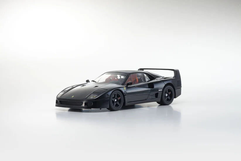 Kyosho 1:18 Scale Ferrari F40 1987 Diecast Model Car - Black Collectible for Display, Racing Enthusiasts & Italian Sports Car Fans | Perfect for Home Office Decor, Car Shows & Gift Giving