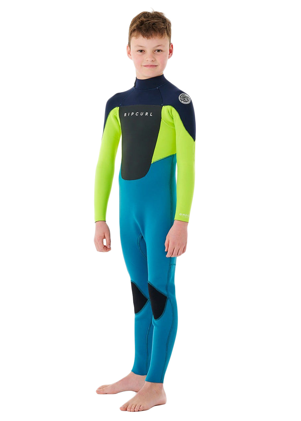 Rip Curl Boys Omega 3/2mm Back Zip Steamer Wetsuit for Kids - Warm & Flexible Neoprene Surfing Suit for Cold Water Swimming, Diving & Water Sports