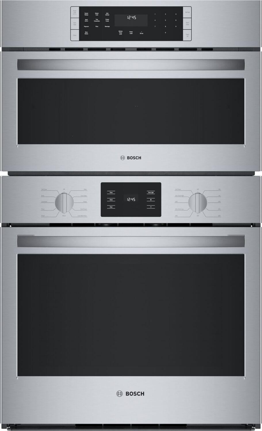 Bosch 500 Series HBL5754UC 30-Inch Stainless Steel Combination Wall Oven - Microwave & Convection Cooking for Modern Kitchens | Perfect for Baking, Roasting & Quick Meals