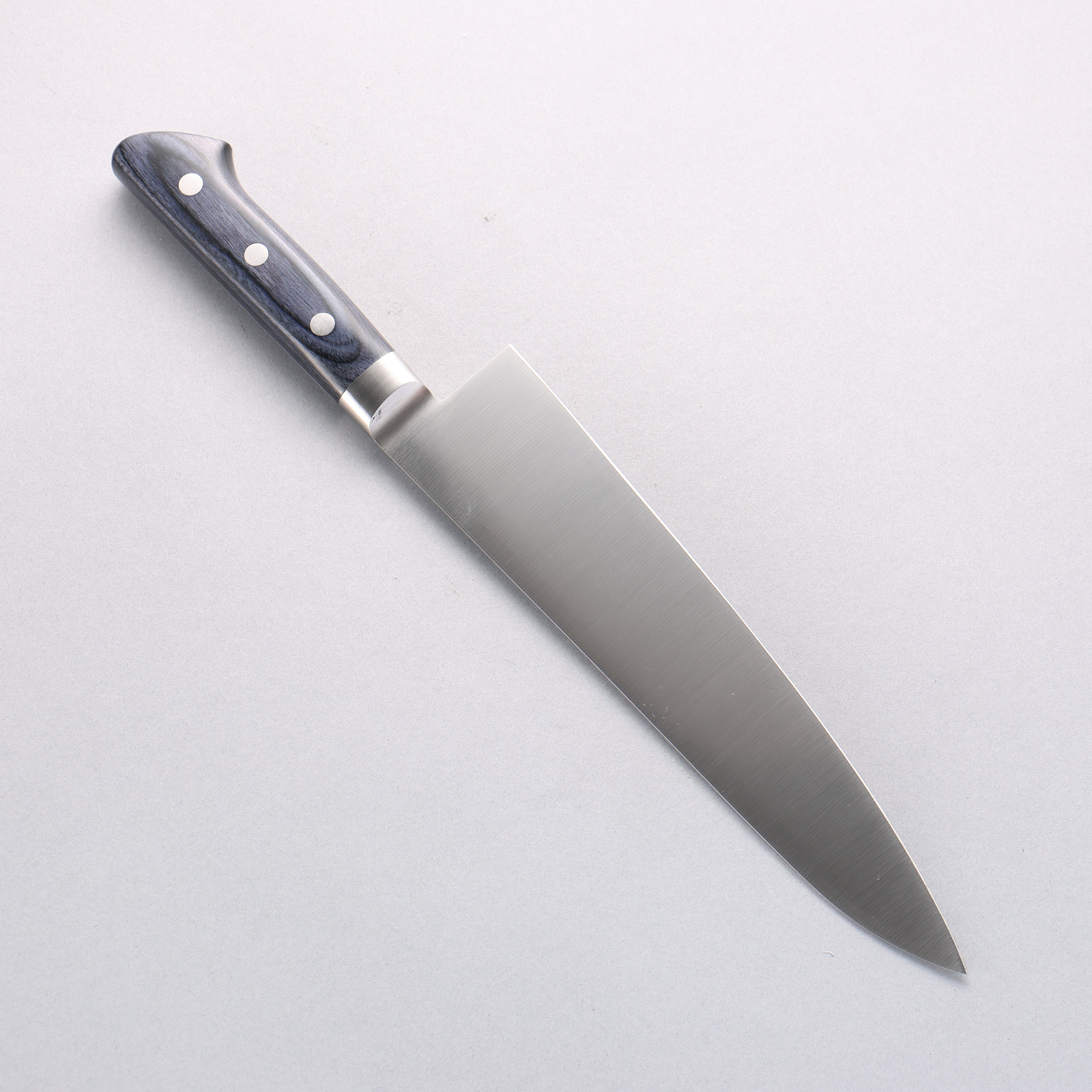 Premium Seisuke Seiten Molybdenum Gyuto Chef Knife 210mm - Japanese High-Carbon Stainless Steel Blade with Navy Blue Pakka Wood Handle & Protective Sheath - Ideal for Professional Chefs, Home Cooking, Sushi Preparation, and Meat Cutting