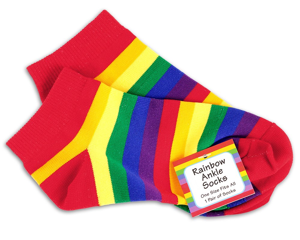 Rainbow Ankle Socks for LGBTQ+ Pride - Colorful Comfortable Gay Pride Socks for Men & Women - Perfect for Pride Parades, Pride Month Celebrations & Everyday Wear