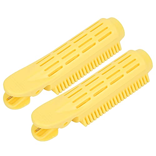 Fluffy Hair Clip & Hair Curler Set - 2PCS Styling Tool for Home & Salon Use (Yellow) | Perfect for DIY Hairstyling, Salon Treatments & Everyday Hair Care