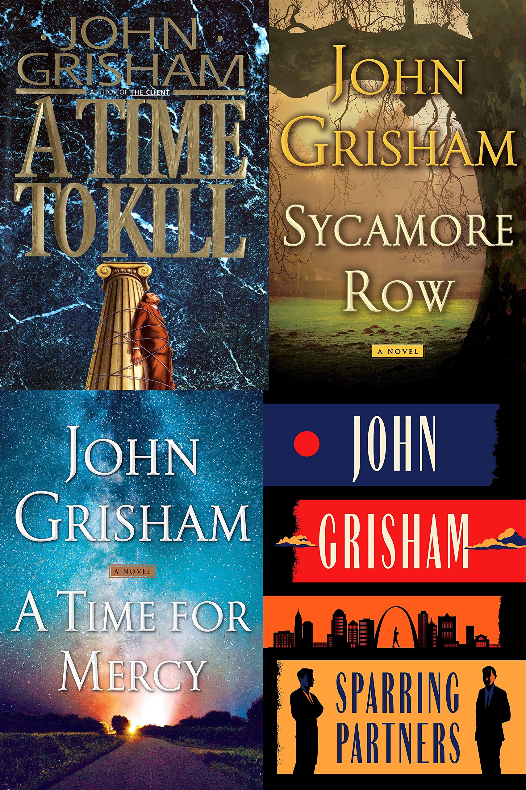 Jake Brigance Series 4-Book Collection Set by John Grisham - A Time to Kill, Sycamore Row, A Time for Mercy, Sparring Partners - Perfect for Legal Thriller Fans & Book Club Discussions