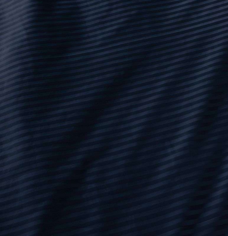 1000TC Ultra Soft Striped King Size Midnight Blue Duvet Cover Set - Luxury Bedding for Master Bedroom & Guest Room