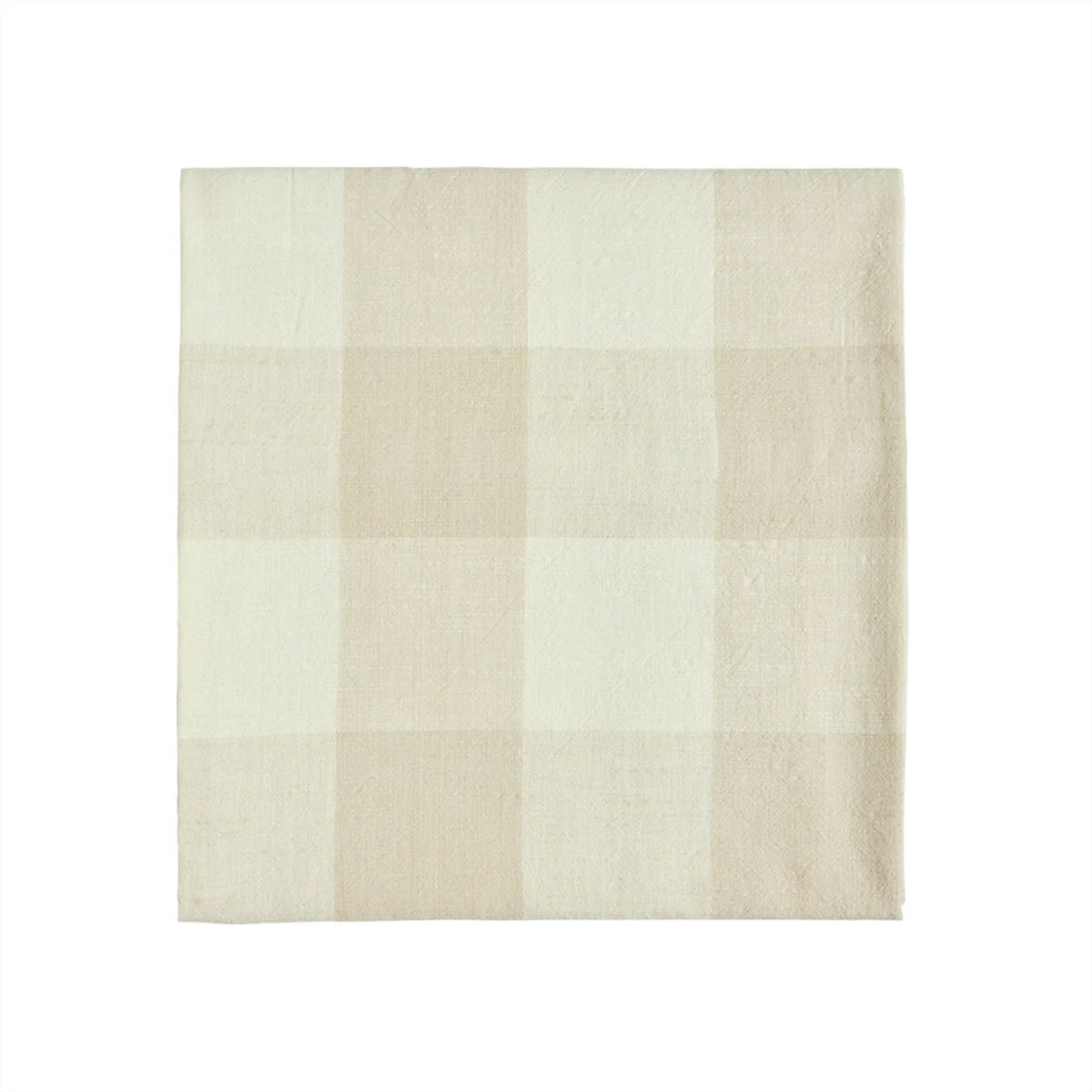 OYOY Chess Tablecloth 260x140cm - Premium Clay Color Cotton Table Cover for Dining, Picnics & Game Nights - Waterproof & Washable