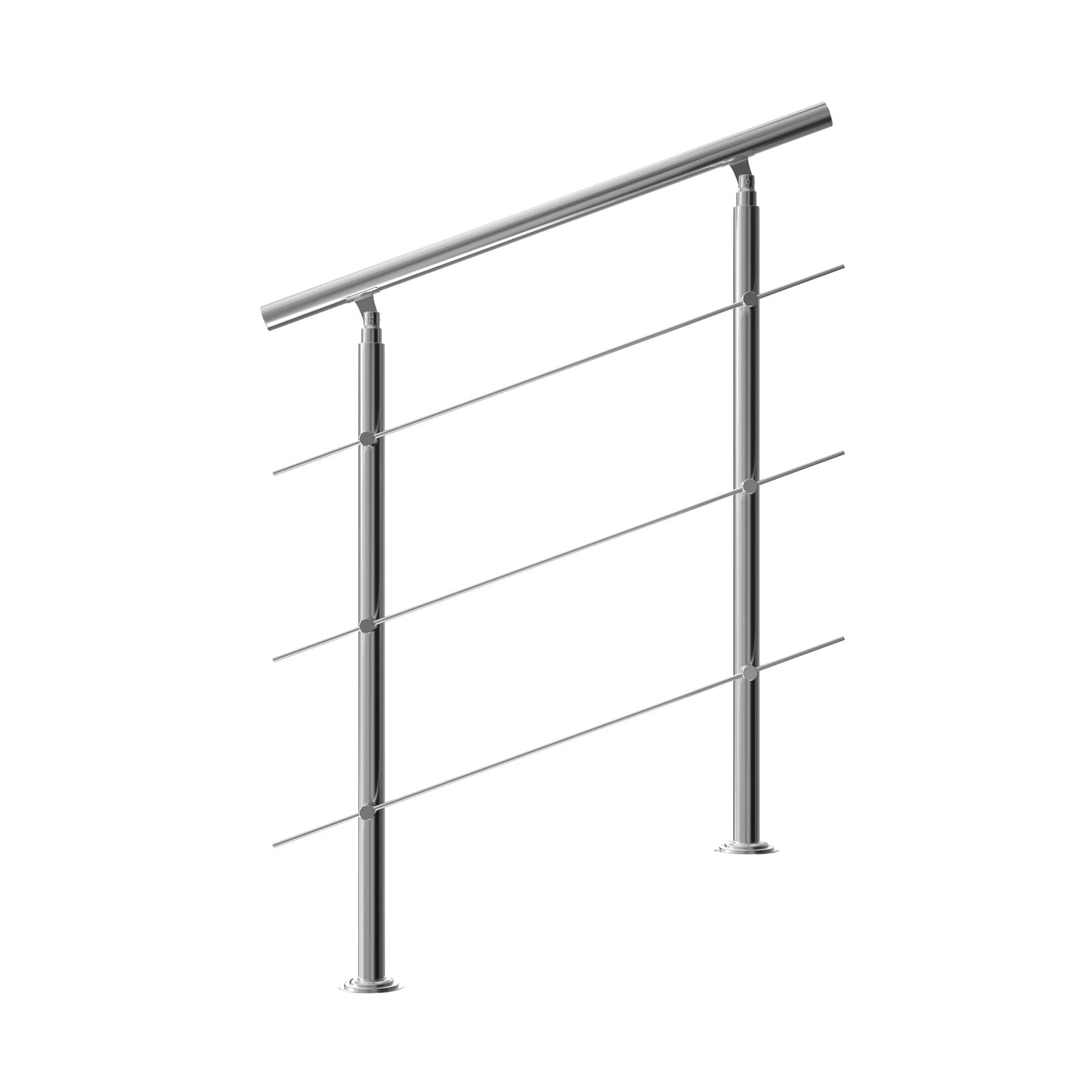 Stainless Steel Handrail for Stairs 100cm - Interior & Exterior Round Safety Railing - Perfect for Home, Office, and Commercial Staircases