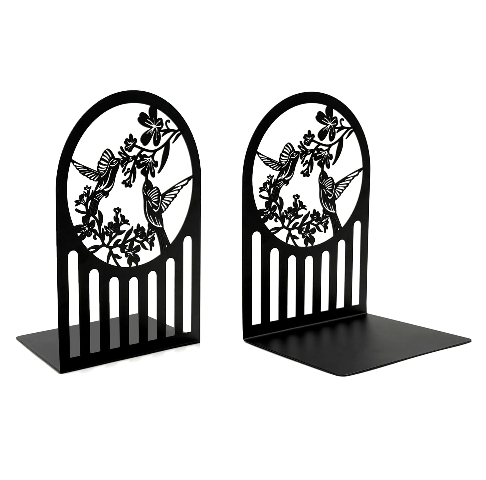 Decorative Bookends for Heavy Books - Non-Skid Shelf Holder for Office & Home
