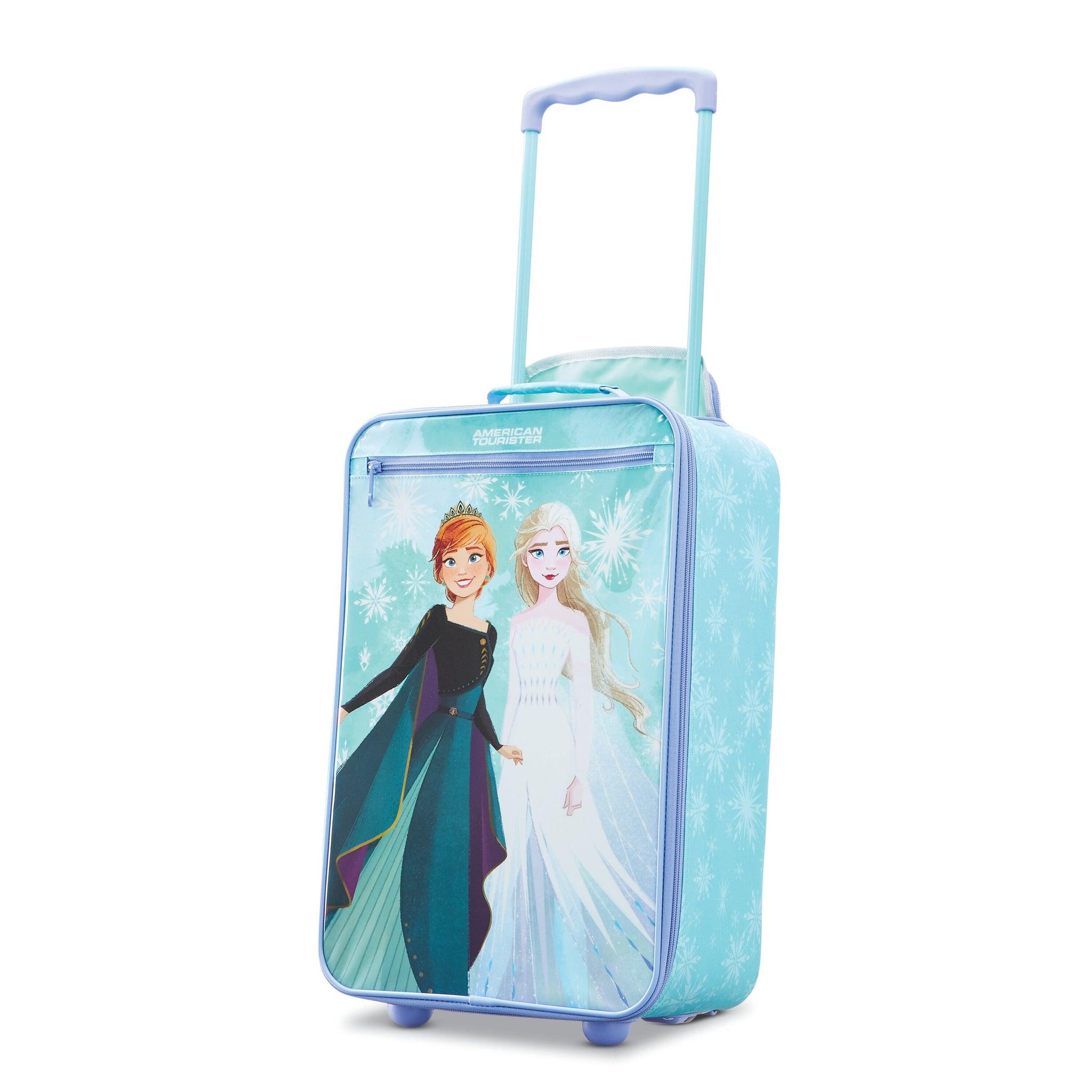 Disney Kids Softside 18-Inch Upright Carry-On Luggage - Lightweight Spinner Suitcase for Travel, School & Sleepovers | Official Disney Character Design