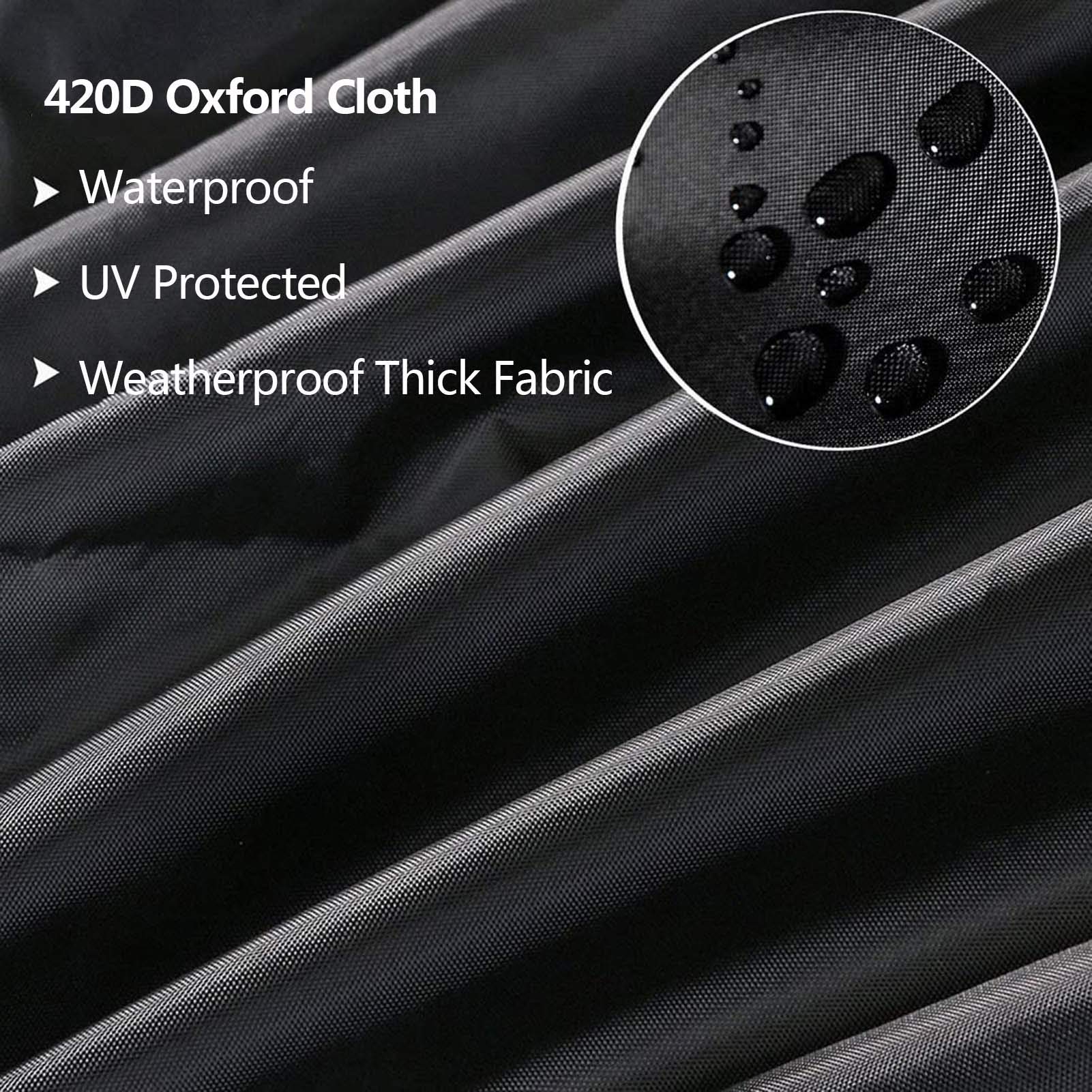 Waterproof 420D Heavy Duty Patio Table and Chairs Cover 79×37 Inch - UV Resistant Outdoor Furniture Protection for Round Dining Sets - Perfect for Garden, Backyard, and Patio Use in All Weather Conditions