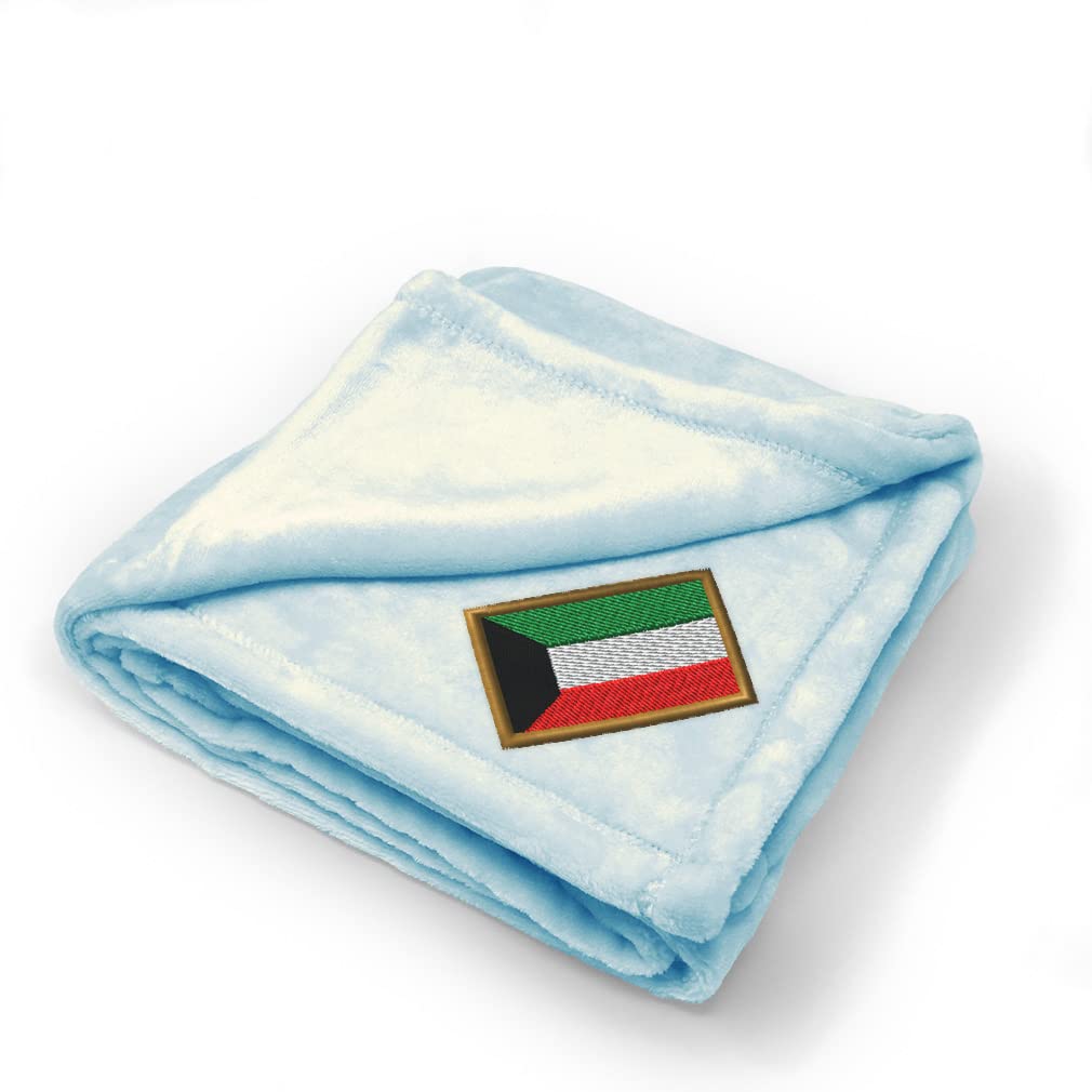 Custom Embroidered Baby Blankets for Boys & Girls - Soft Nursery Bedding Set for Crib, Stroller & Travel - Personalized Gift for Newborns in Kuwait