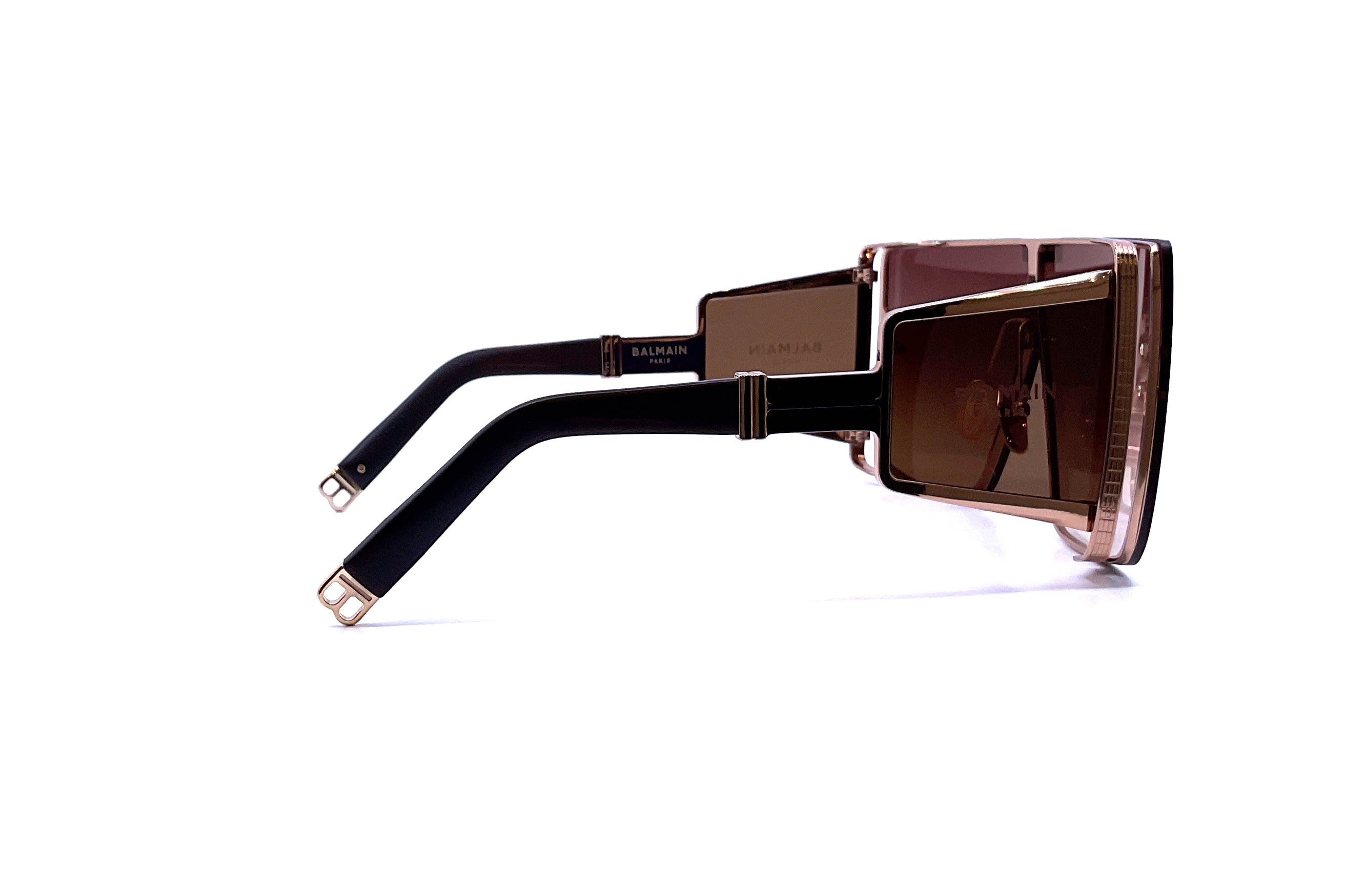 Balmain Wonder Boy Rose Gold & Brown Sunglasses - Luxury Fashion Shades for Men & Women - Perfect for Outdoor Activities, Travel & Summer Style
