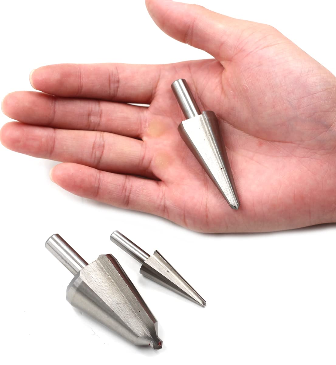 3pcs HSS Taper Step Drill Bit Set (16-30.5mm, 5-20mm, 3-14mm) - High Speed Steel Cone Chamfer Cutter for Metal, Wood, Plastic - Perfect for DIY Projects, Home Repairs & Professional Use