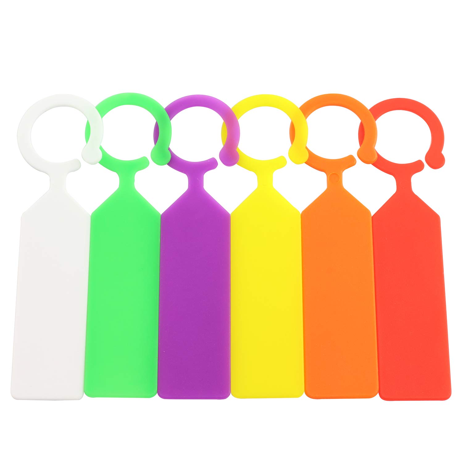 100pcs Waterproof Plastic Plant Tags - Nursery Tree Hanging Labels with Buckle for Garden, Greenhouse & Outdoor Planting (Mixed Colors) | Perfect for Seedlings, Herb Markers & Plant Identification