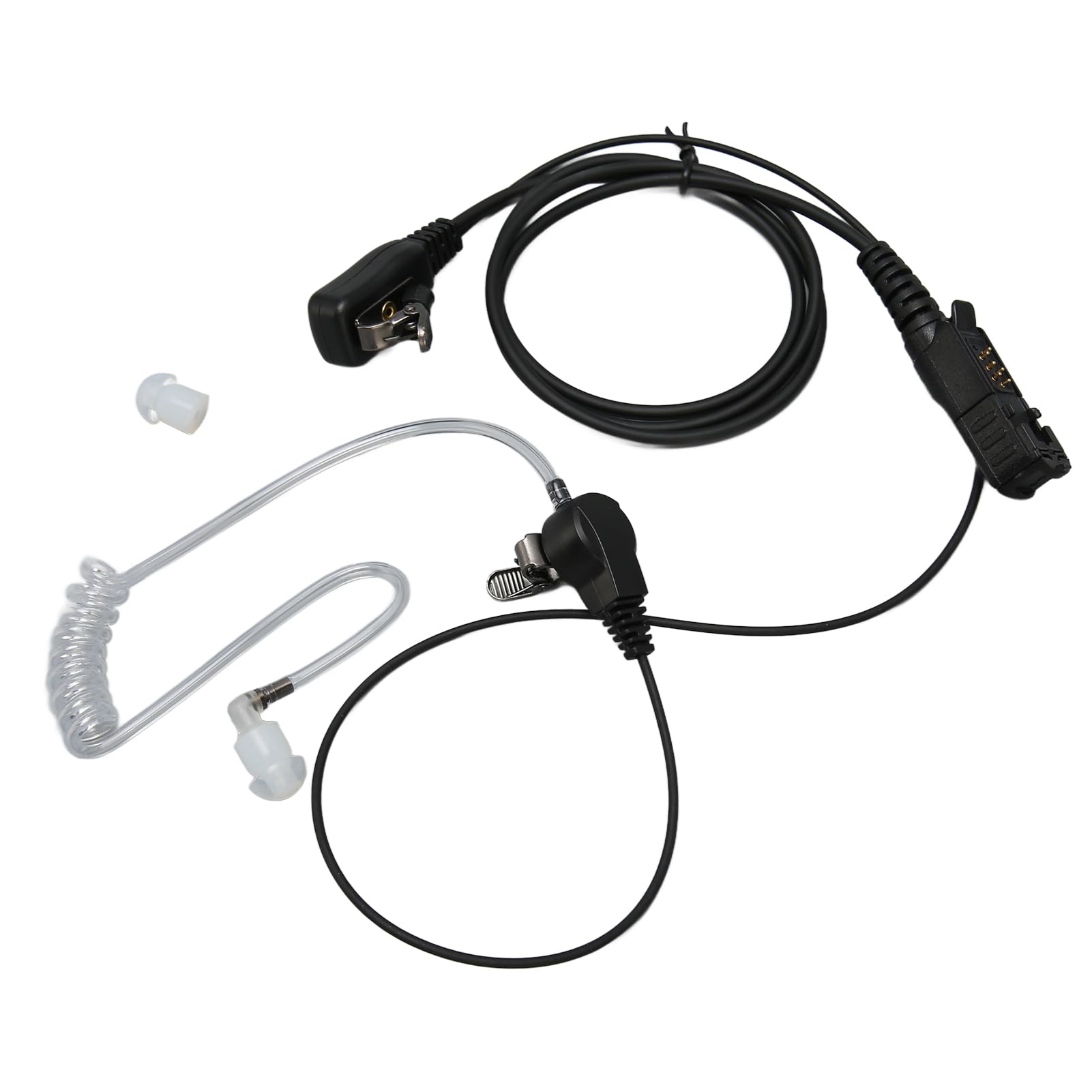 Talkie Earpiece for Motorola XPR3000 XPR3300 XPR3500 - Hands Free Two Way Radio Headset with PTT Microphone & Safety Sound Tube - Ideal for Security, Construction, and Warehouse Communication