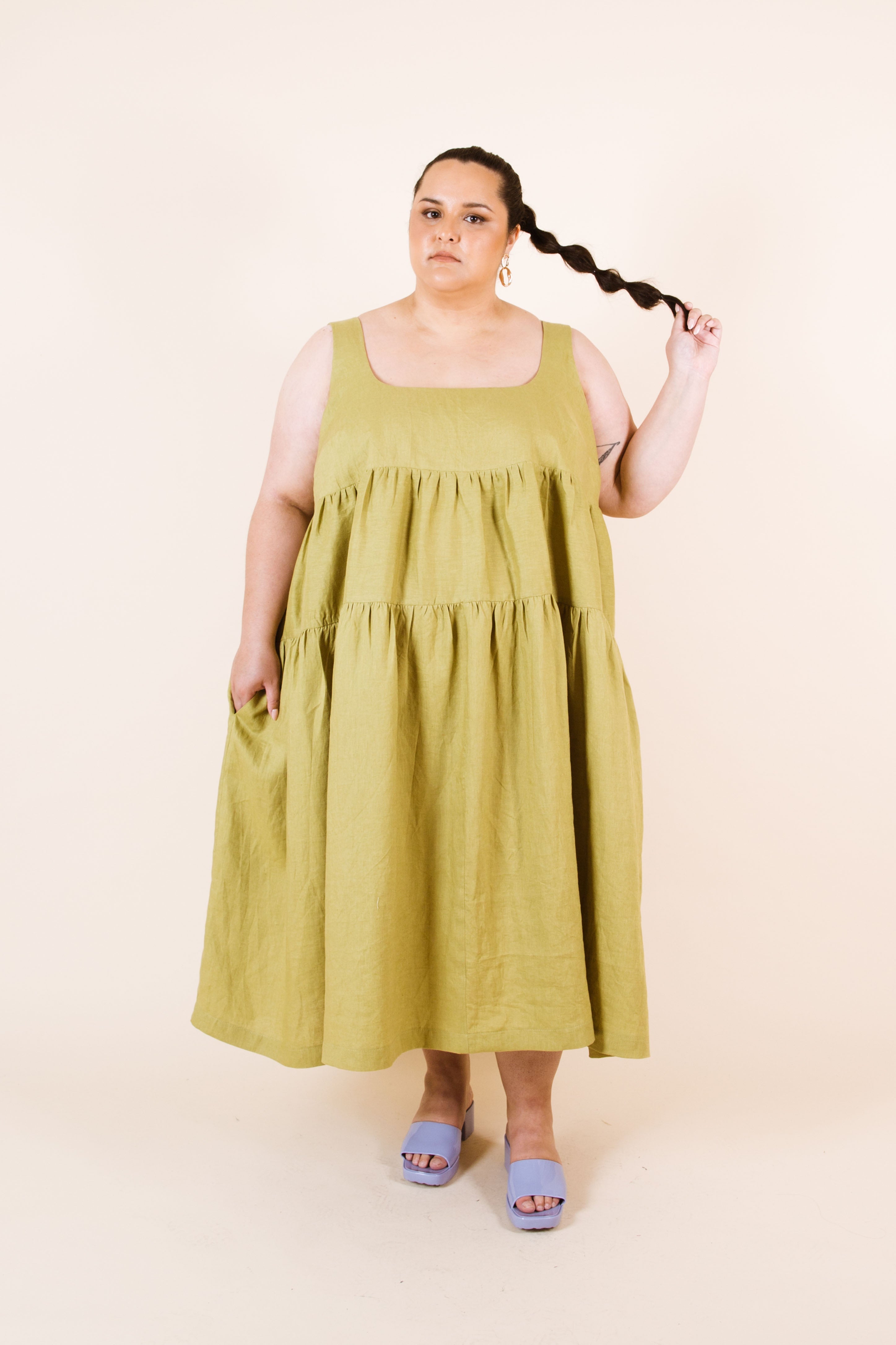Celestia Dress by Papercut Patterns - UK Size 16 (US 34) - Flowy Summer Dress for Women - Perfect for Beach, Wedding & Special Occasions