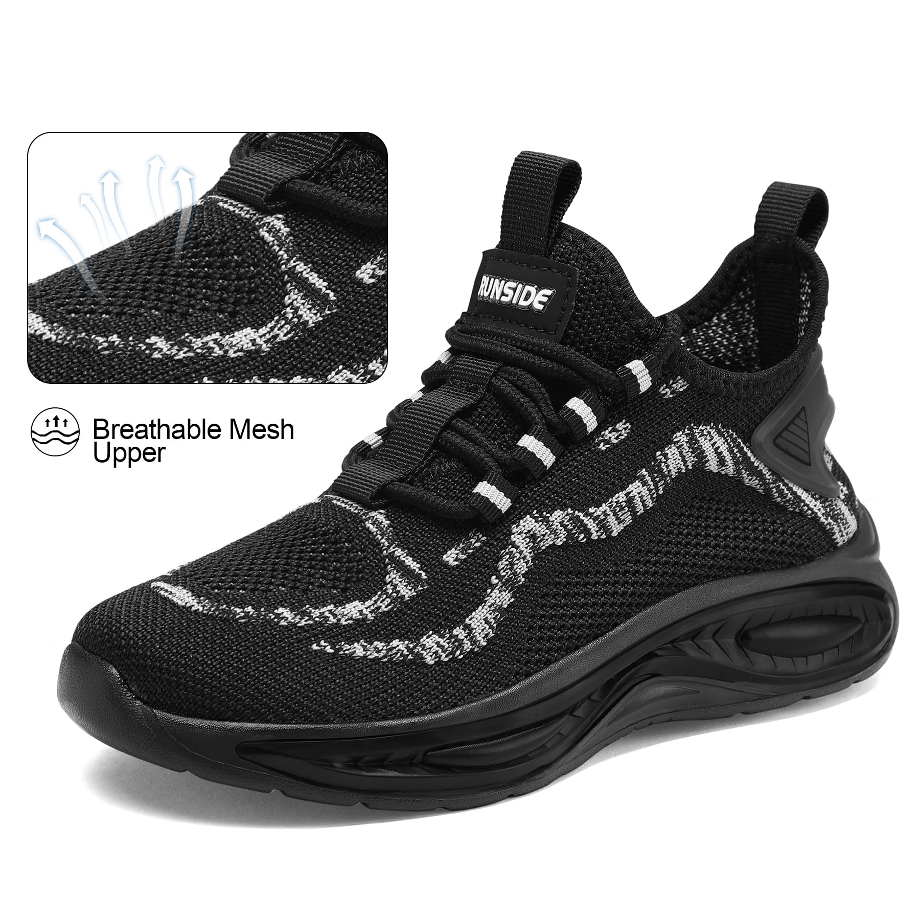 RUNSIDE Boys Girls Sneakers - Lightweight Breathable Lace Up Kids Tennis Shoes for Walking, Running & Gym - Comfortable Outdoor Sneakers for Little Kid Big Kid | Perfect for School, Playground & Daily Activities