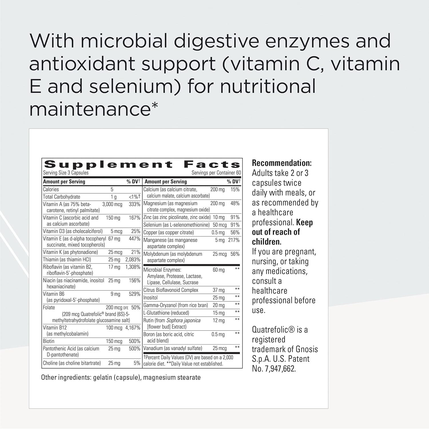 Integrative Therapeutics NutriVitamin Enzyme Complex - Digestive Support & Nutrient Absorption Supplement for Gut Health - Perfect for Daily Wellness & Digestive Comfort