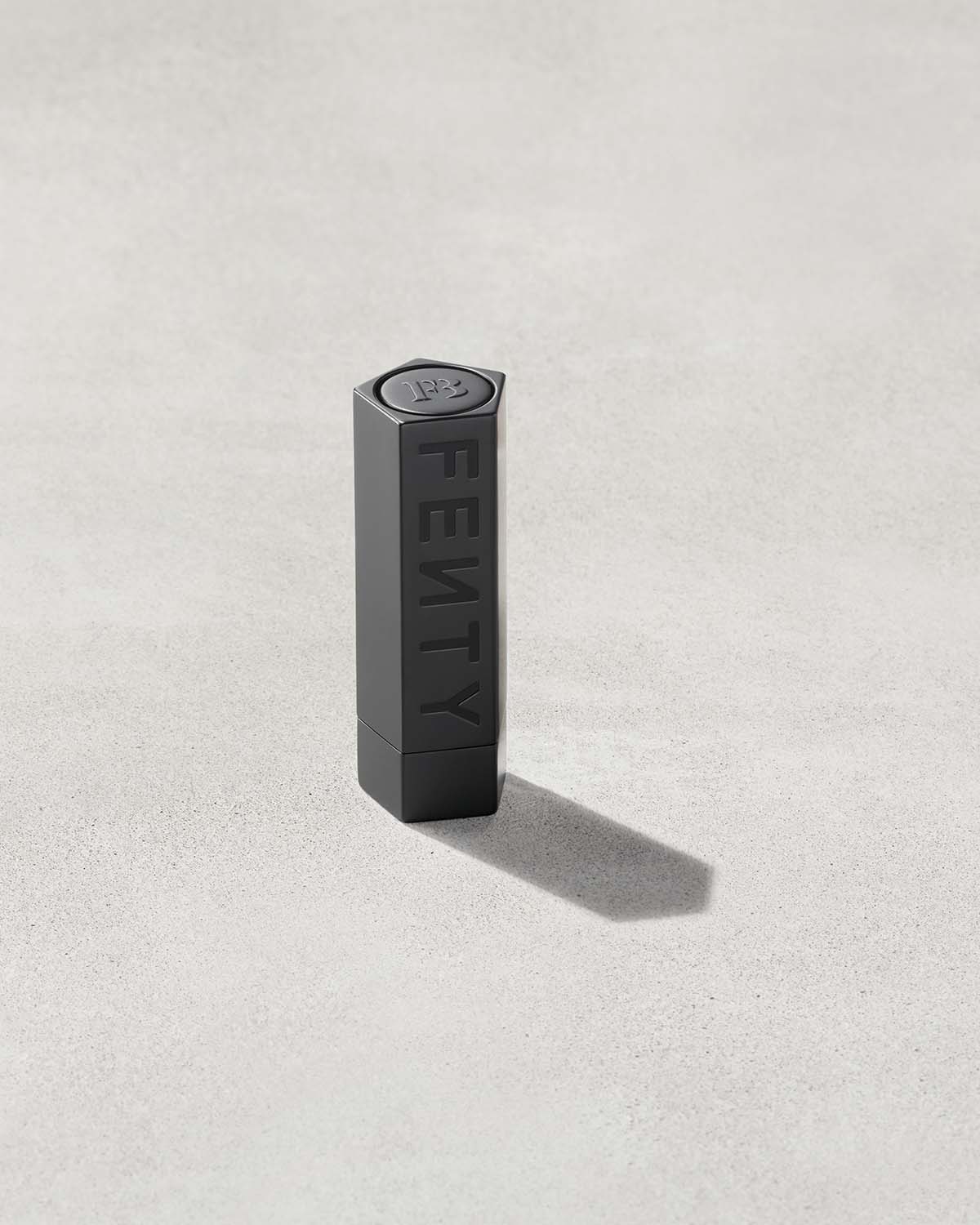 Fenty Icon The Case Semi Matte Refillable Lipstick - Matte Black | Long-Lasting Vegan Lip Color | Perfect for Night Out, Date Night & Special Occasions