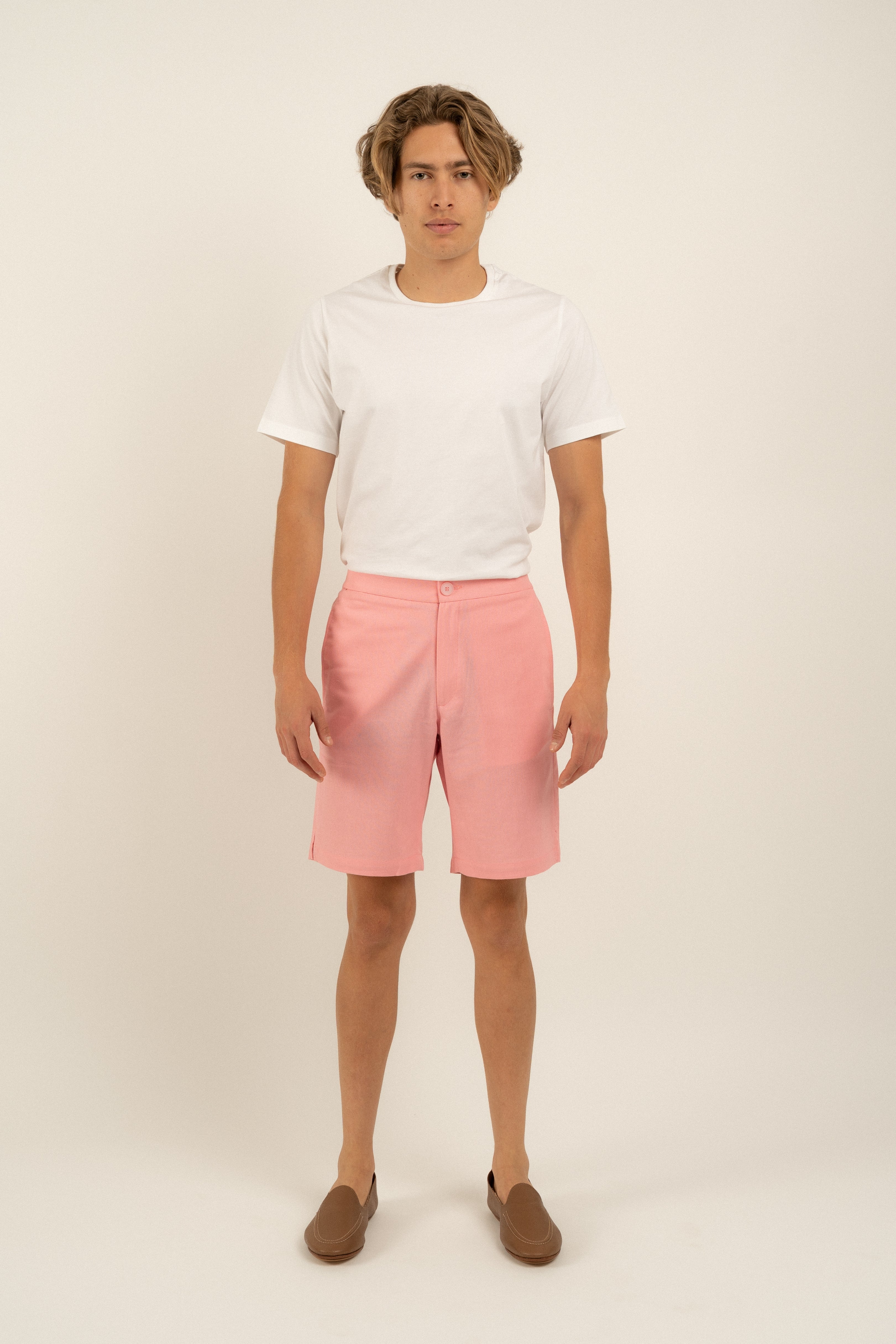 Bondi Pink Linen Shorts for Women - Breathable Summer Casual Shorts with Pockets | Perfect for Beach, Vacation & Everyday Wear