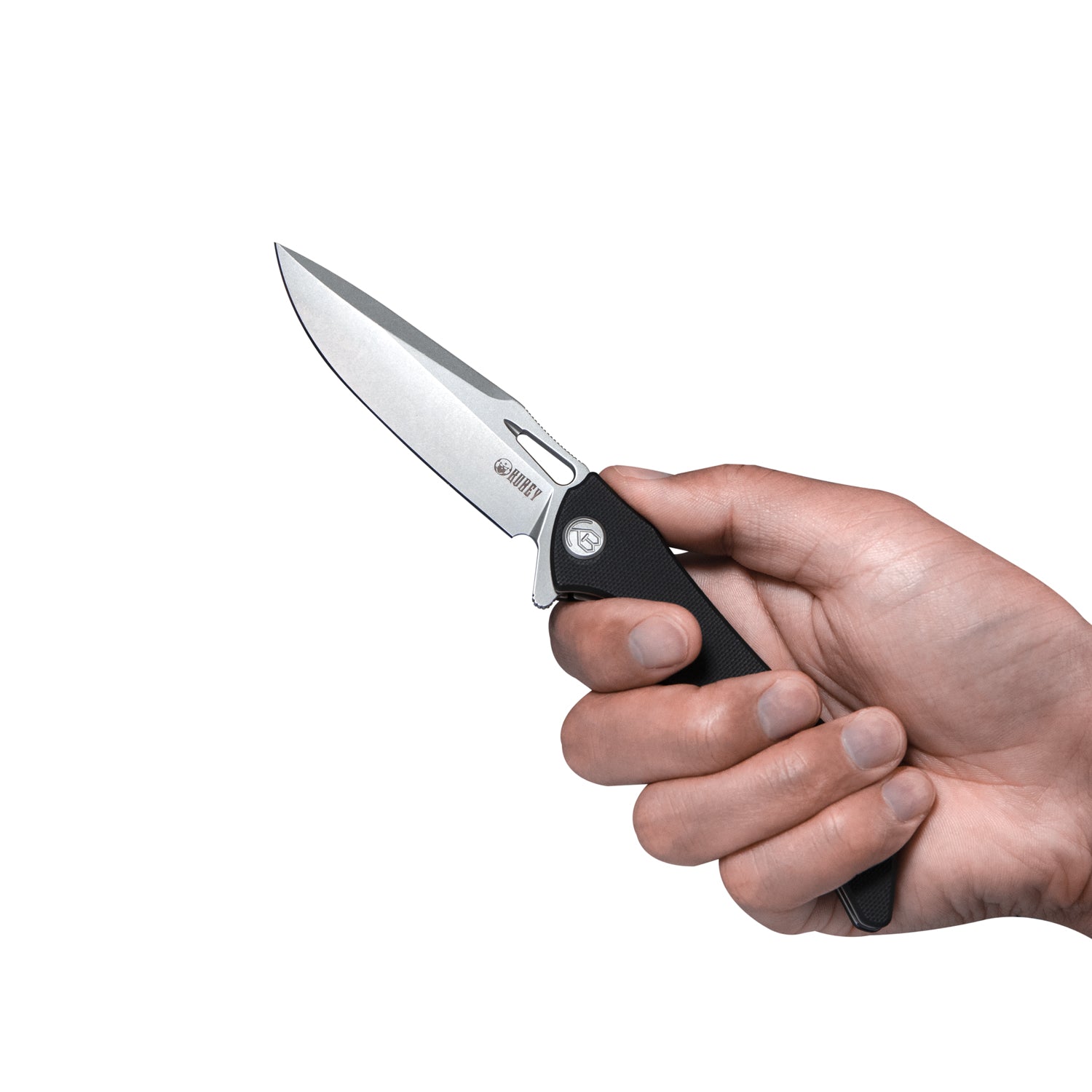 Raven Liner Lock Flipper Knife - Black G10 Handle, 3.5