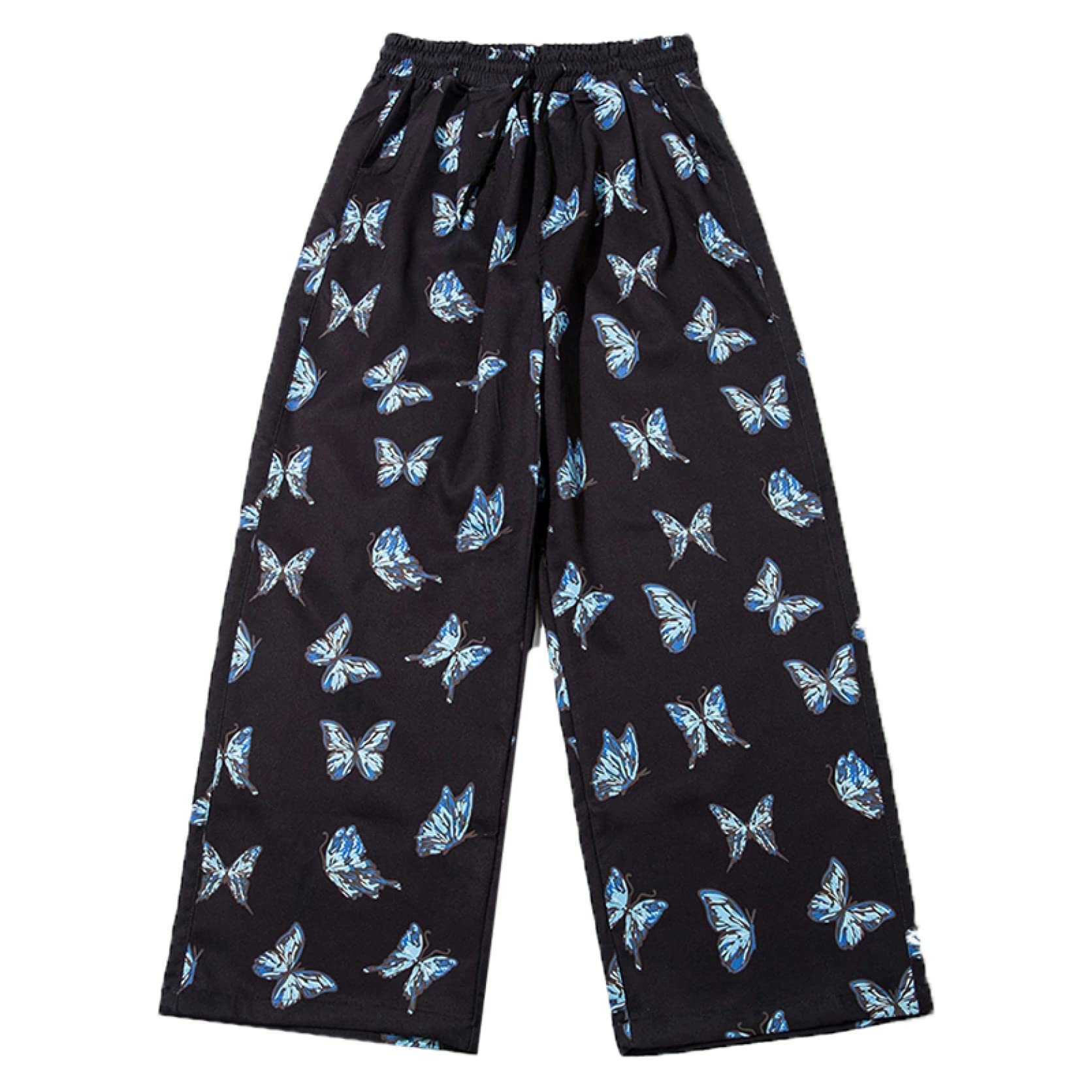 AOBRICON Women's Wide Leg Pants - Spring Summer Casual Hip Hop Sweatpants with Elastic Waist | Loose Fit Printed Lounge Pants for Yoga, Travel & Streetwear Fashion