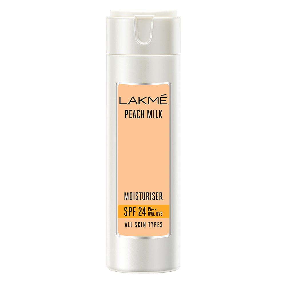 LAKMÉ Insta Matte Finish Black Eyeliner (9ml) & Peach Milk SPF 24 PA+ Sunscreen Moisturizing Lotion (120ml) - Long-Lasting Eye Makeup & Daily Sun Protection for Oily Skin