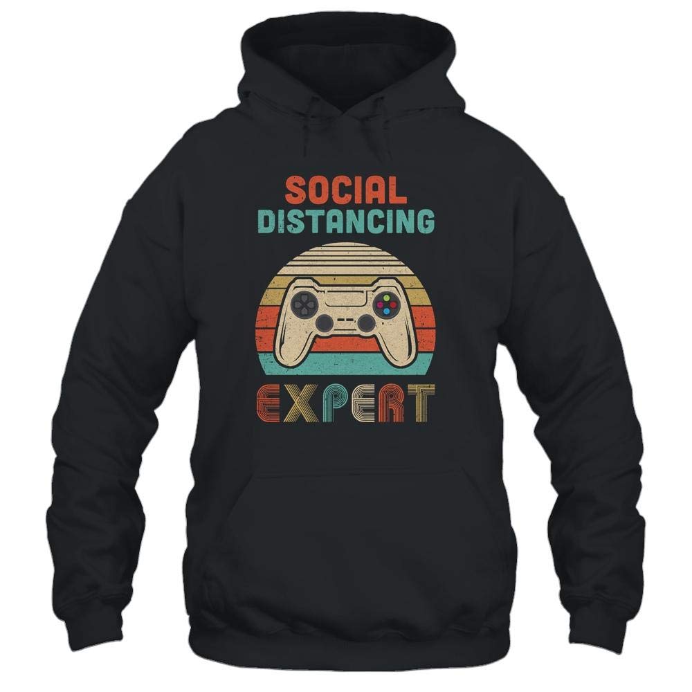 Social Distancing Expert Gaming T-Shirt & Hoodie for Men - Perfect Gift for Gamers & Video Game Lovers - Great for Gaming Sessions, Esports Events & Casual Wear