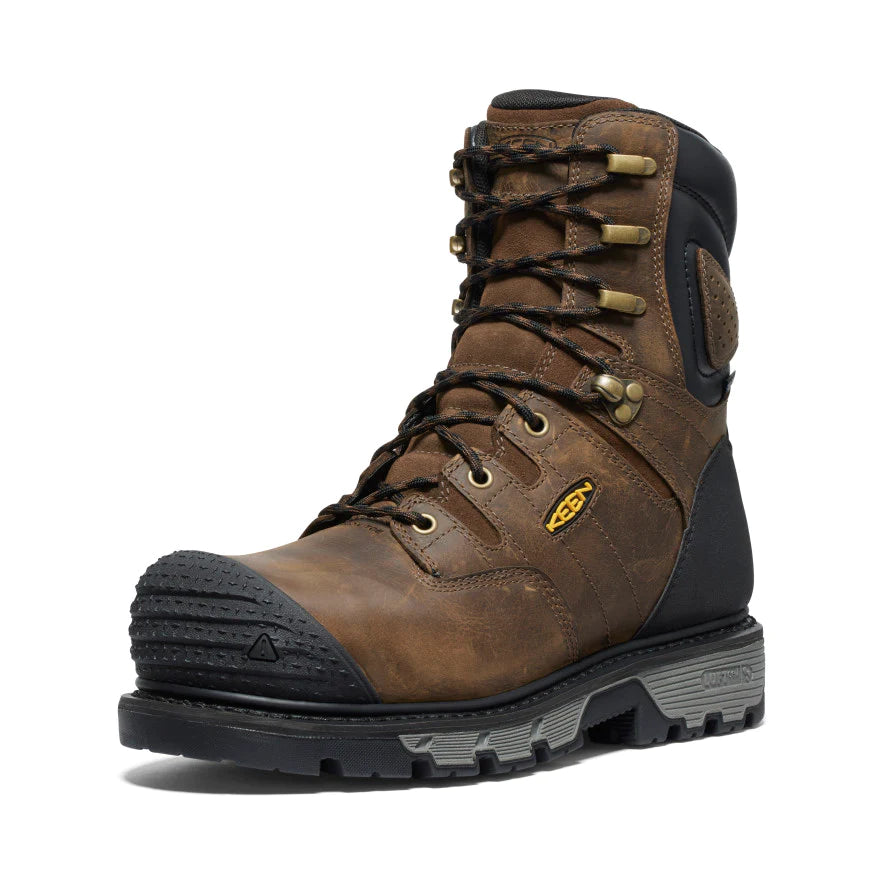 KEEN Men's Camden Waterproof Work Boots with Carbon Fiber Toe - CSA Certified Size 8 (Model 1027678) - Ideal for Construction, Outdoor Work & Industrial Safety