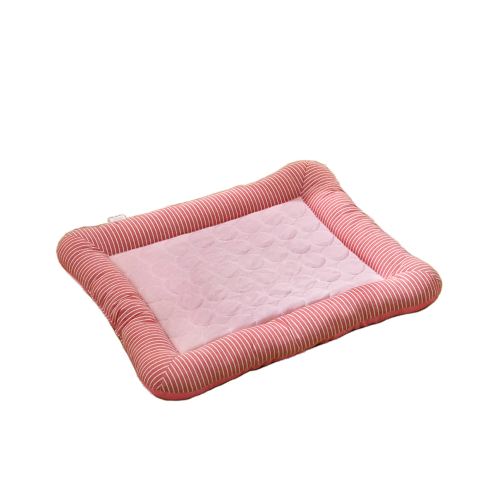 Cooling Pet Pad for Dogs & Cats - Breathable Summer Cooling Mat, Bite-Resistant, Striped Blue & Pink Design, 500g - Perfect for Hot Weather, Indoor/Outdoor Use, Beds, Crates & Travel