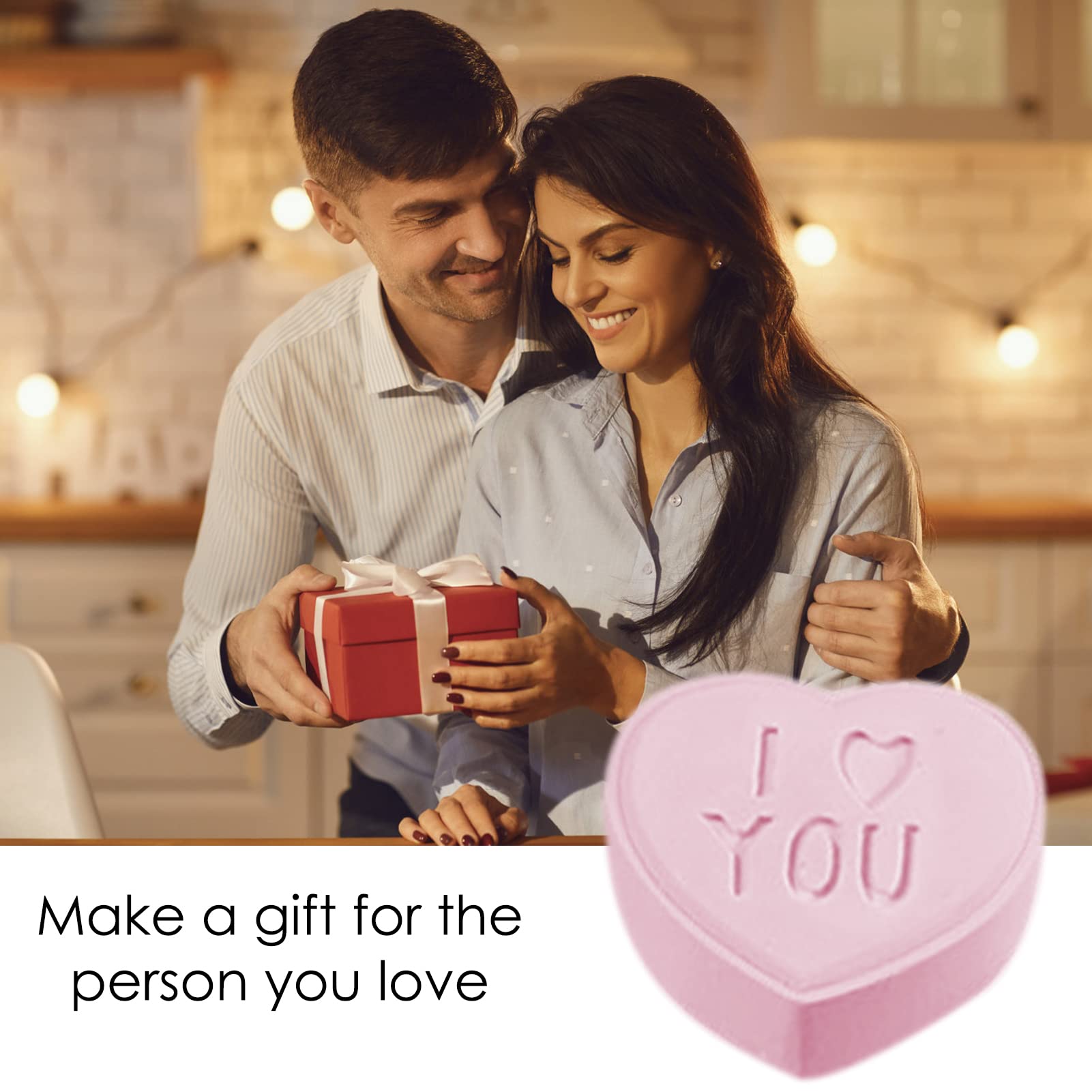 3D Silicone Heart Shaped Candle Mold - DIY Candle, Soap, Chocolate & Candy Making Kit - Perfect for Homemade Mother's Day Gifts, Birthday Party Decorations & Craft Projects - Reusable Baking Molds for Romantic Home Decor & Handmade Gifts from Daughter