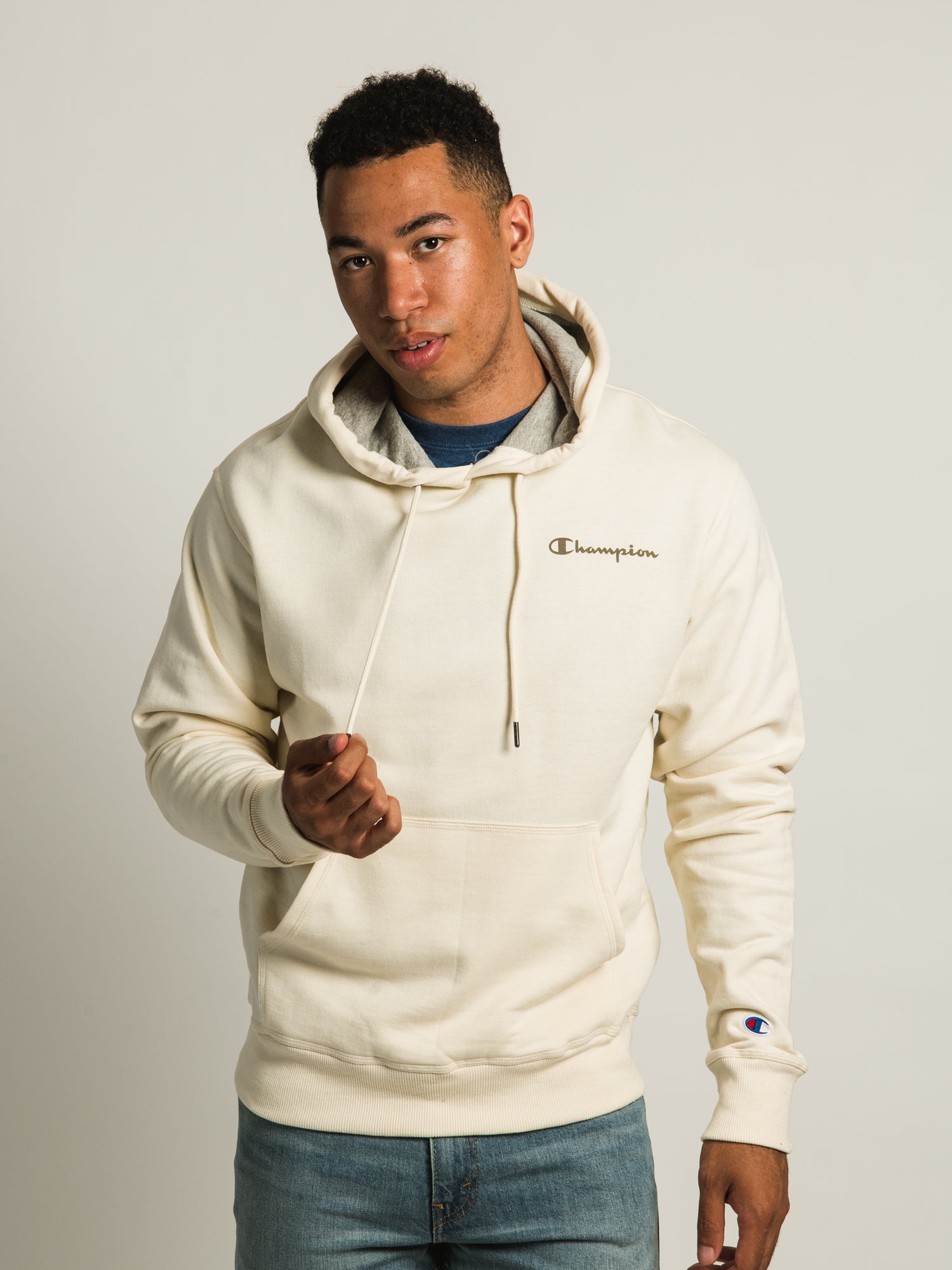 Champion Powerblend Script Hoodie - Soft & Comfortable Pullover Sweatshirt for Men & Women - Perfect for Gym, Casual Wear & Outdoor Activities