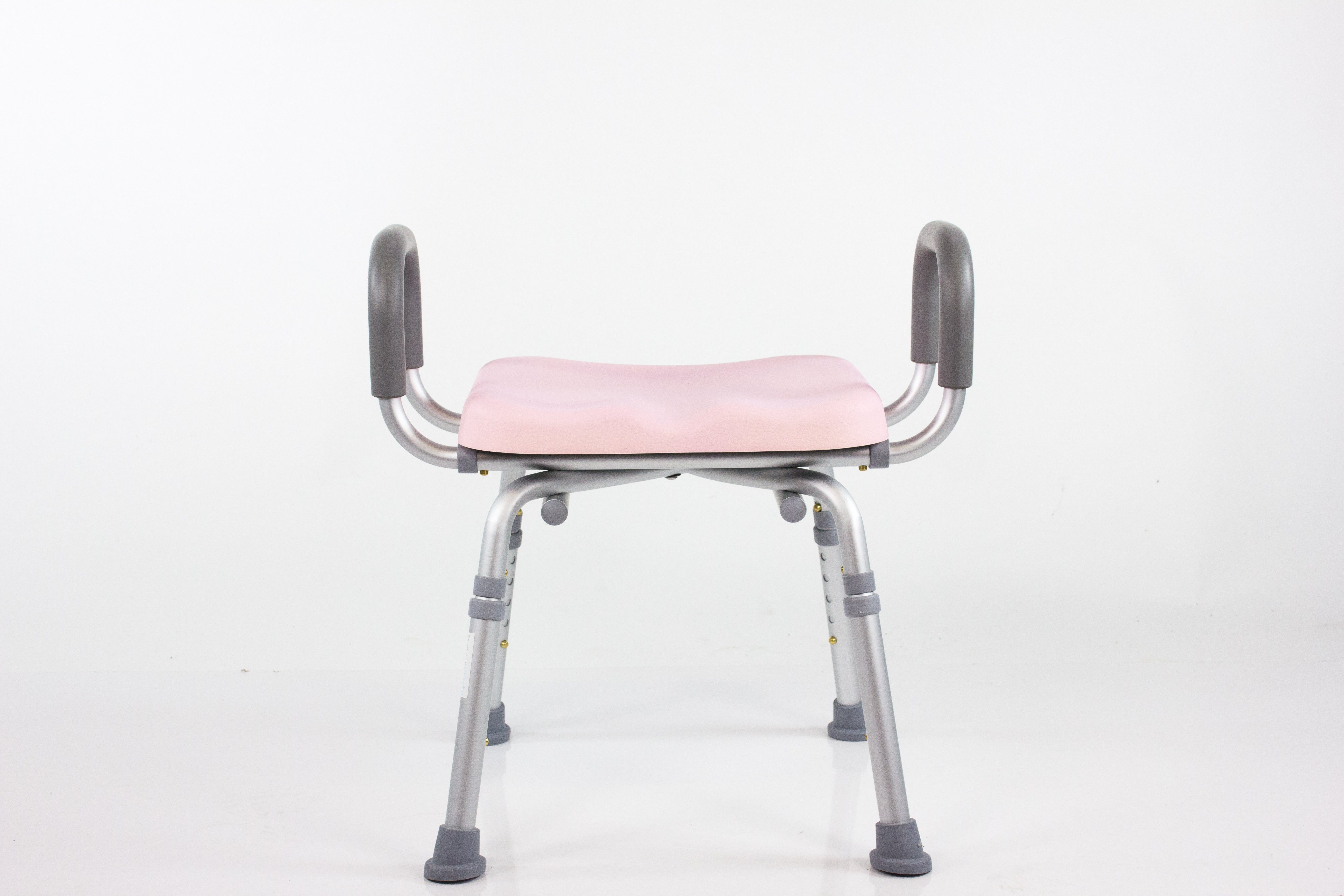 ComfortAble™ Deluxe Padded Bath Shower Chair with Armrests - Non-Slip & Adjustable Height for Elderly & Disabled Safety in Bathroom