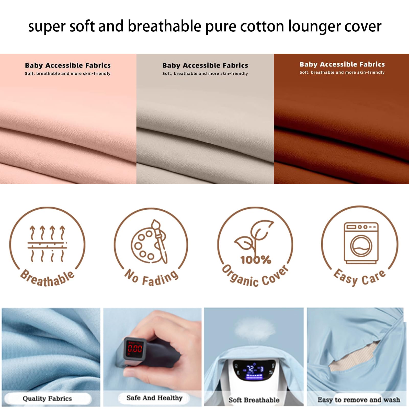 **Soft Breathable Baby Lounger Nest for Newborns – Washable Infant Lounger Pillow for Crib, Co-Sleeping & Travel (Pink) – Perfect for Napping, Playtime & On-the-Go Comfort**