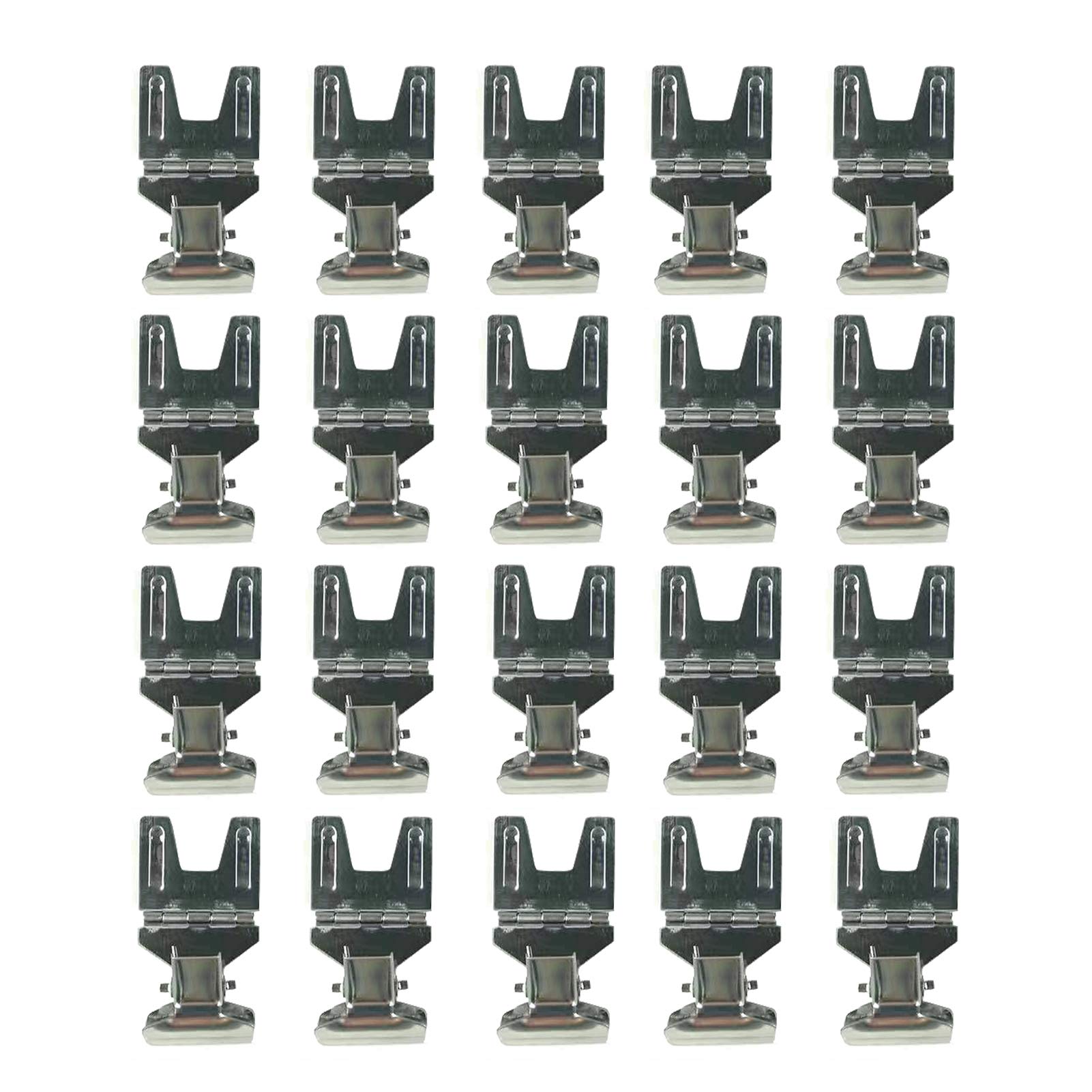 Metal POP Clip Sign Stand Holder - 20 Pack Silver Advertising Display Clips for Bread Store Price Tags & Retail Signage | Perfect for Bakery, Cafe, Supermarket & Trade Show Displays