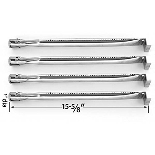 Uniflame GBC850W Gas Grill Replacement Parts Kit - 4 Stainless Steel Heat Plates, 4 Burners & Porcelain Cast Grates - Compatible with Uniflame GBC850W Grill - Perfect for Backyard BBQ, Outdoor Cooking & Grill Maintenance